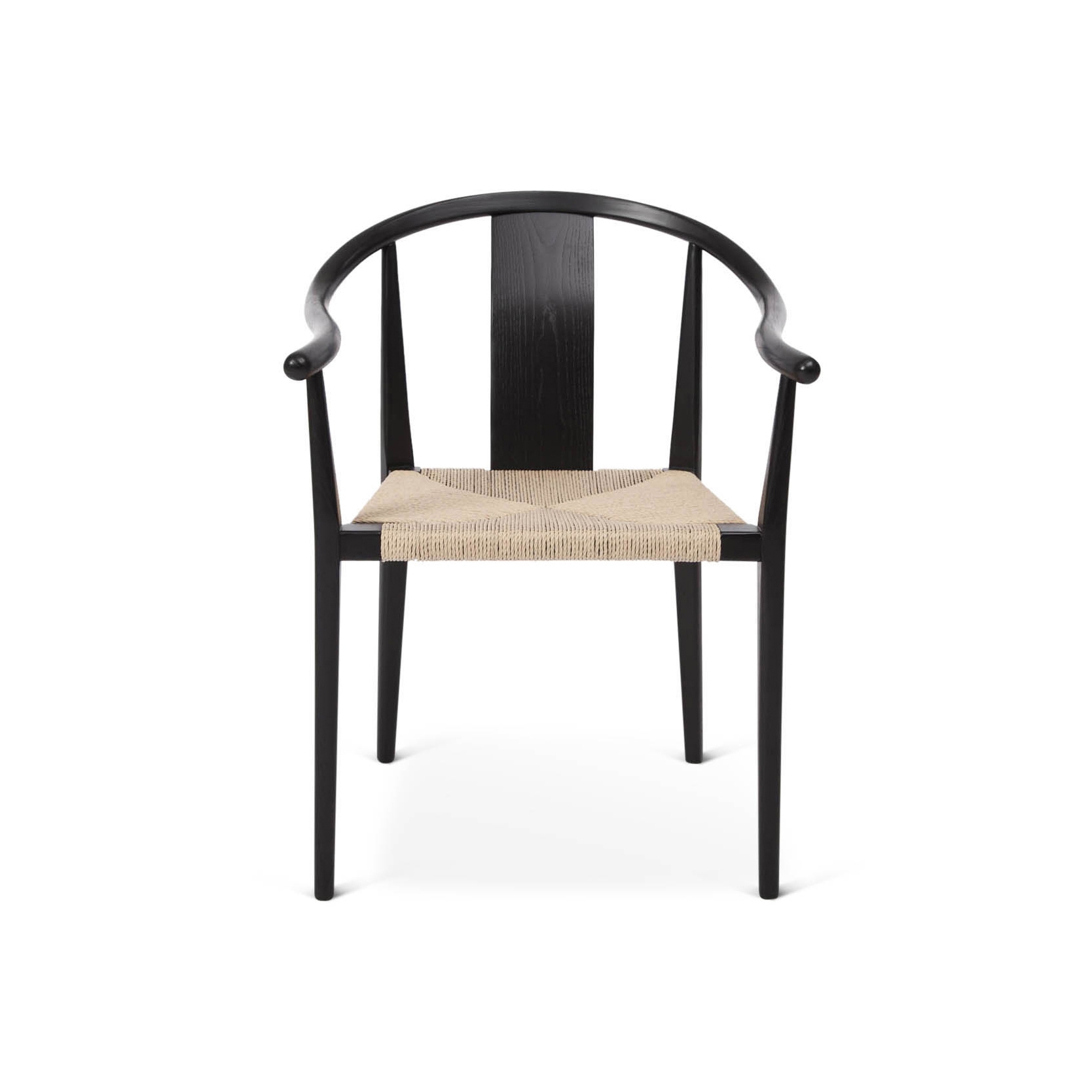 Shanghai Dining Chair, Paper Cord - Black/Natural