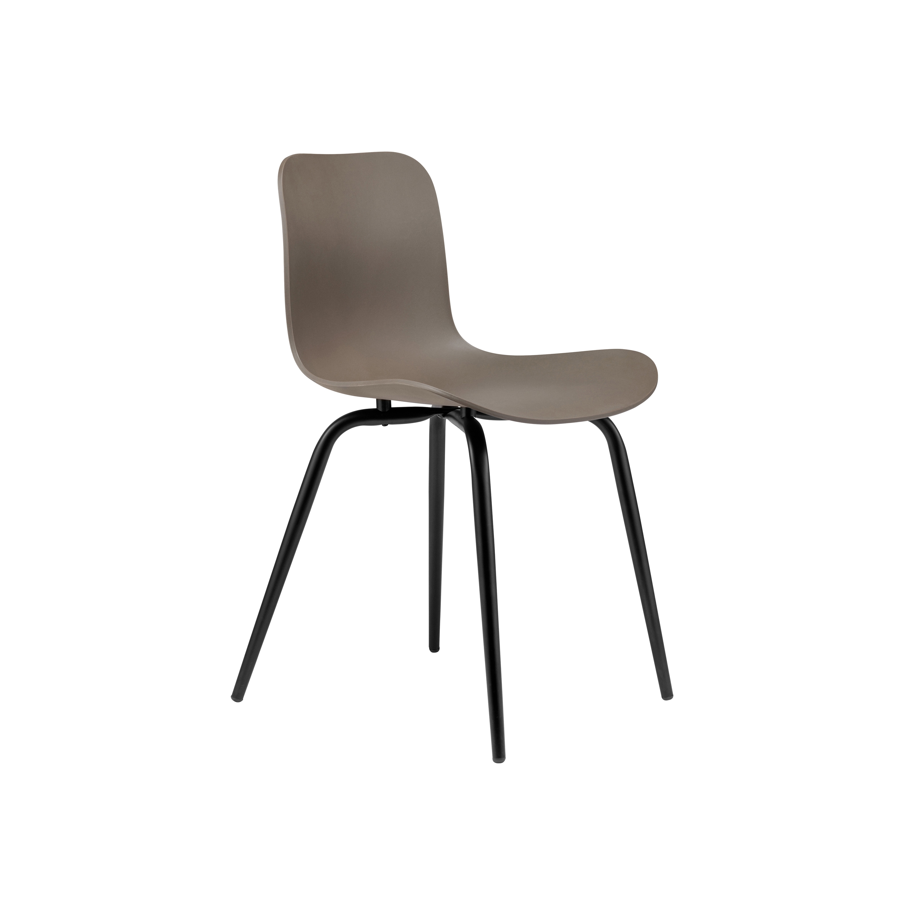 Langue Avantgarde Dining Chair, Black / Gargoyle Brown
