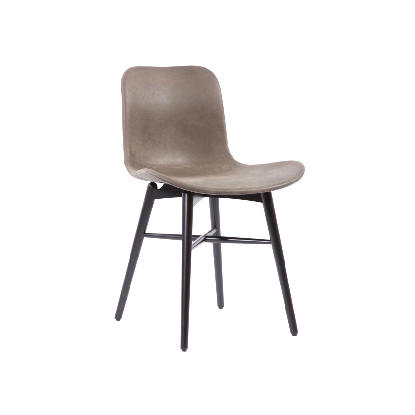 Afficher le produit Langue Original Dining Chair, Black / Tempur Leather Grigio Grey 4007 du fabricant NORR11