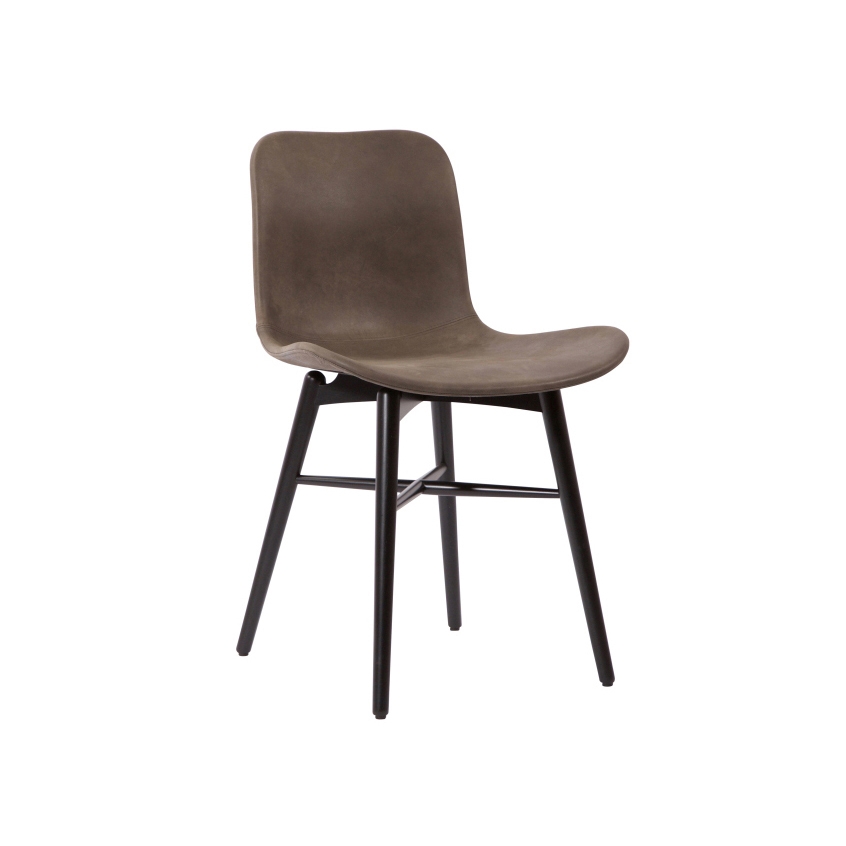 Langue Original Dining Chair, Black / Tempur Leather Carbon Brown 4004