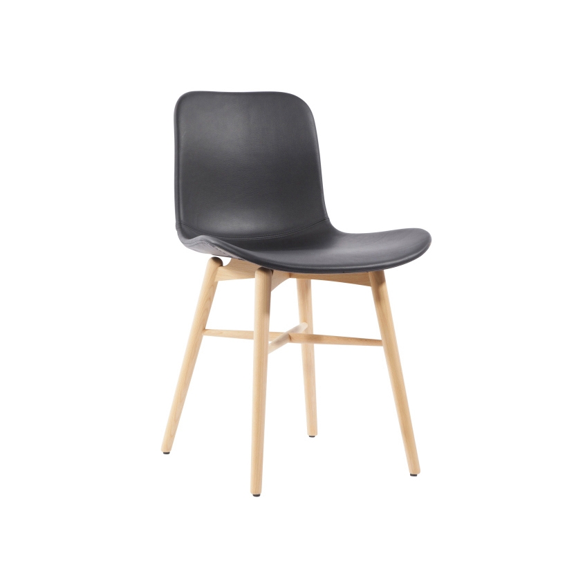 Langue Original Dining Chair, Natural /  Premium Leather Black 41599