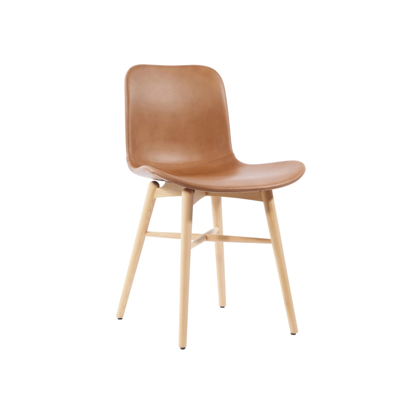 Langue Original Dining Chair, Natural /  Premium Leather Brandy 41574