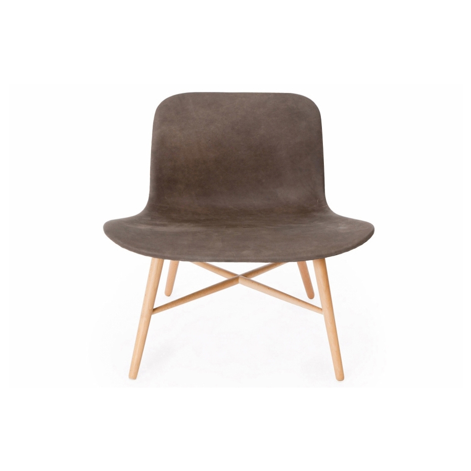 Display product Langue Original Lounge Chair, Natural / Tempur Leather Carbon Brown 4004 from manufacturer NORR11