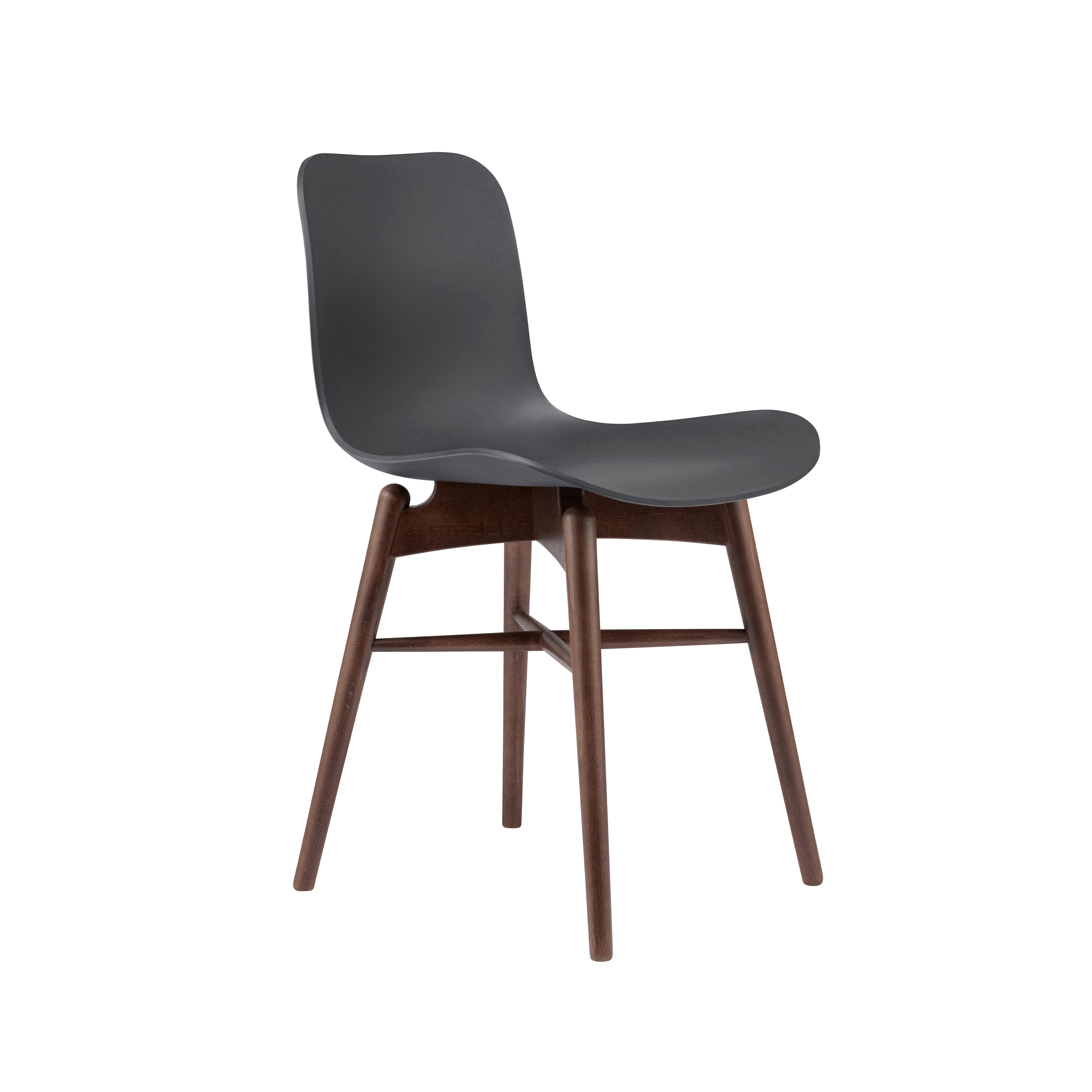 Langue Original Dining Chair, Dark Stained / Anthracite Black