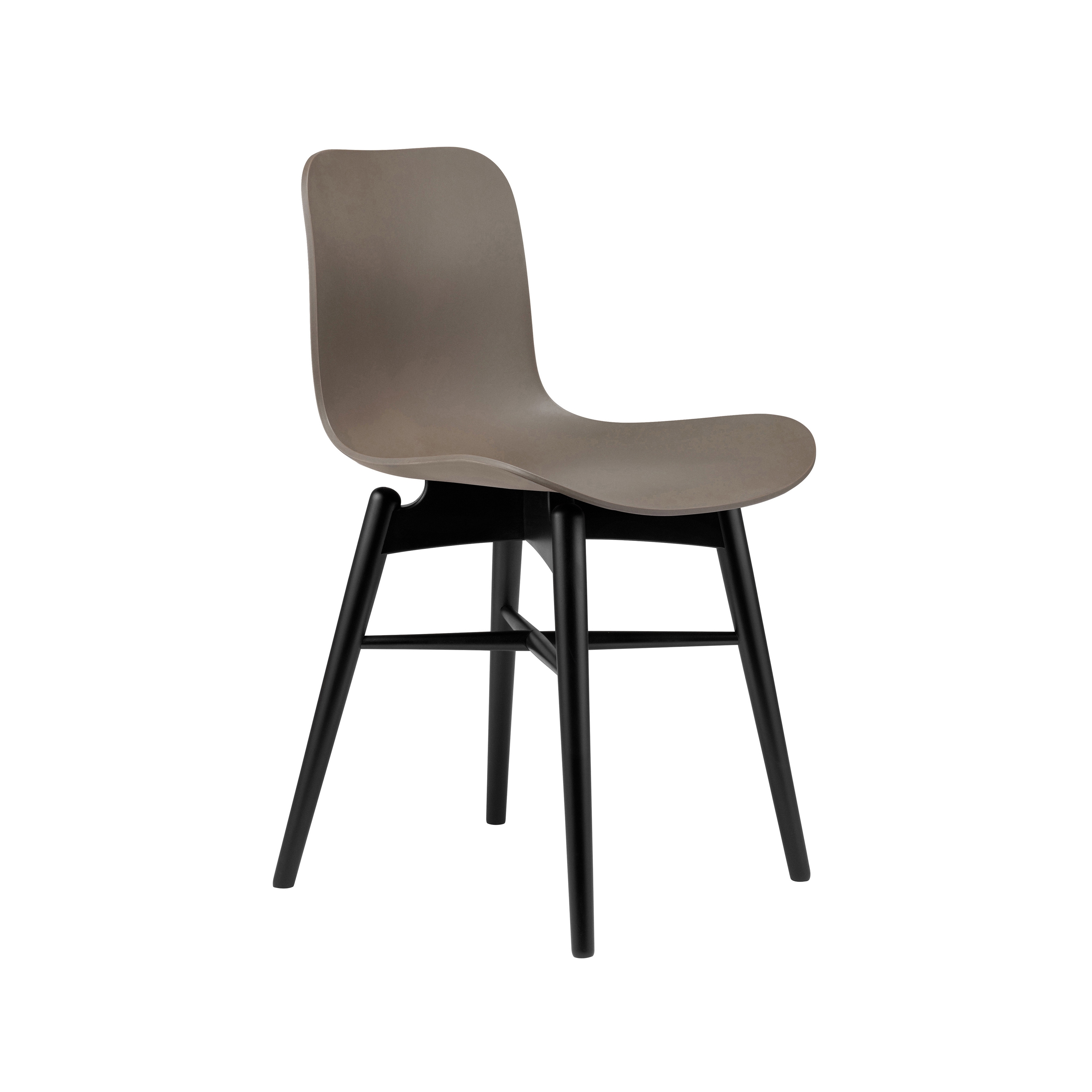 Langue Original Dining Chair, Black / Gargoyle Brown