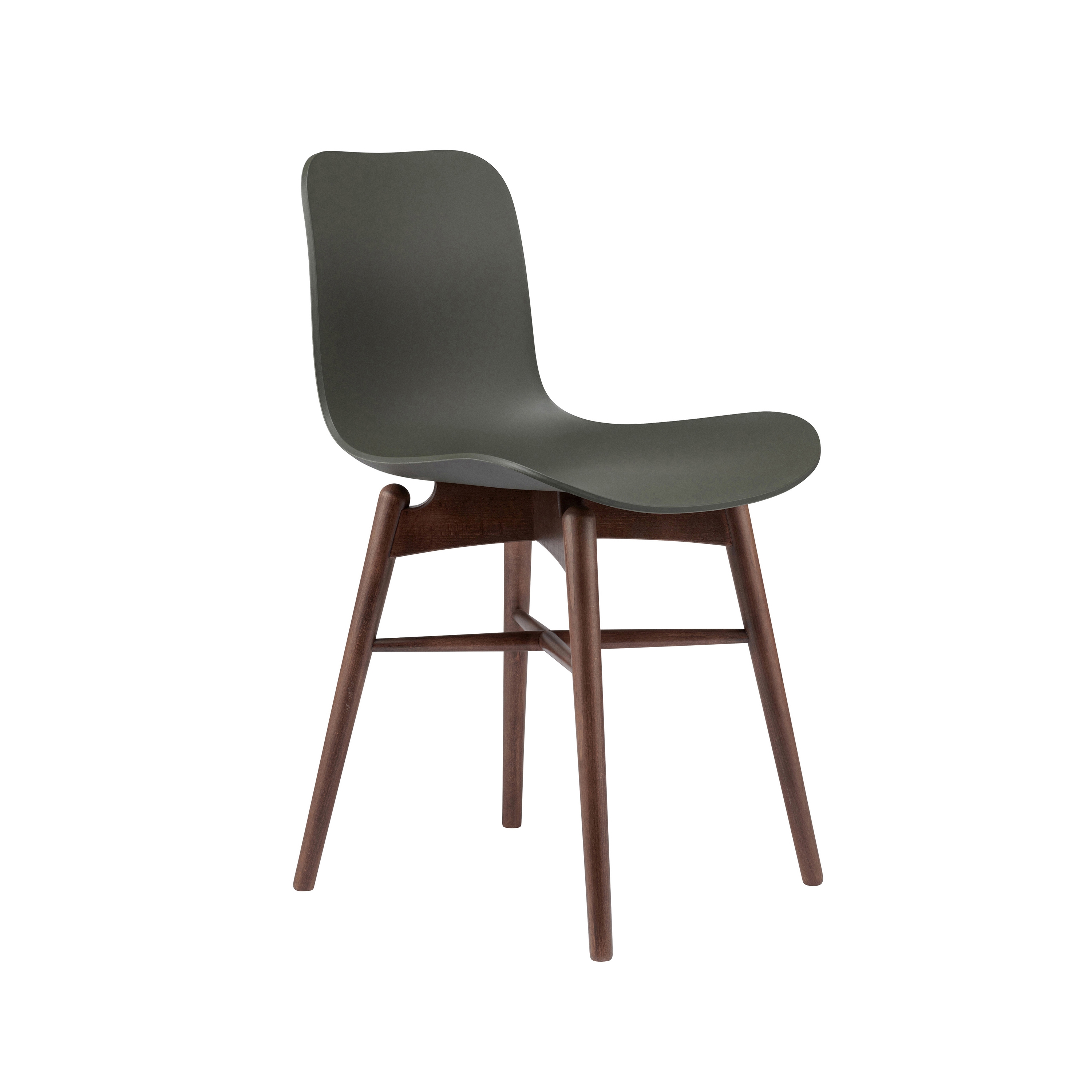 Afficher le produit Langue Original Dining Chair, Dark Stained / Army Green du fabricant NORR11