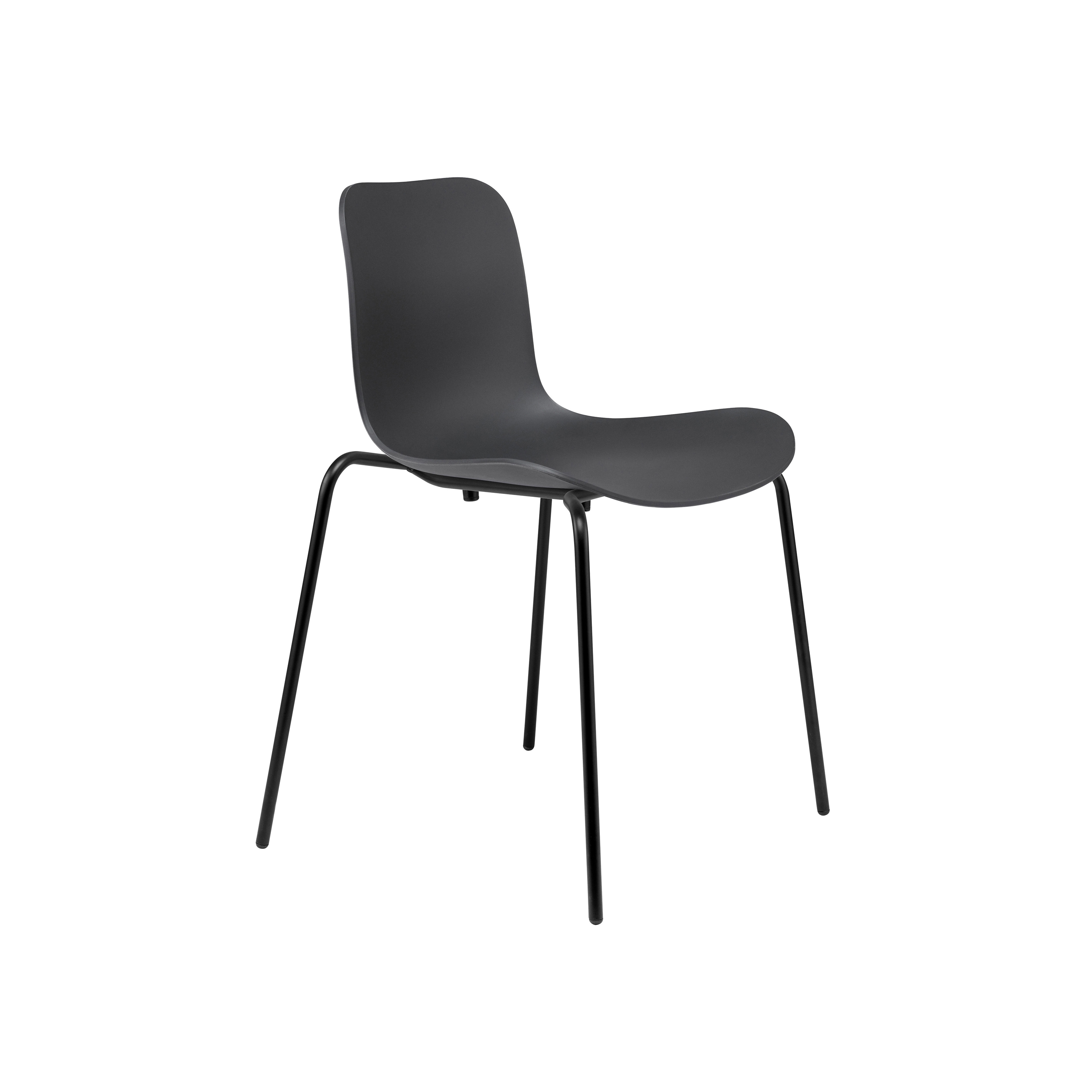 Langue Stack Dining Chair, Black / Anthracite Black