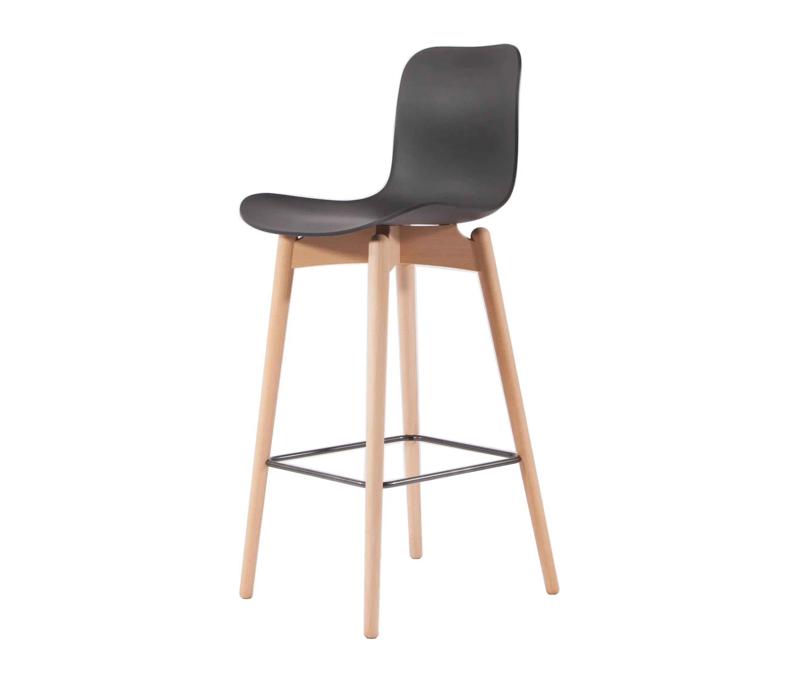 NORR11 - Langue Bar Chair, Natural / Anthrachite Black