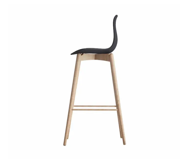 NORR11 - Langue Bar Chair, Natural / Anthrachite Black