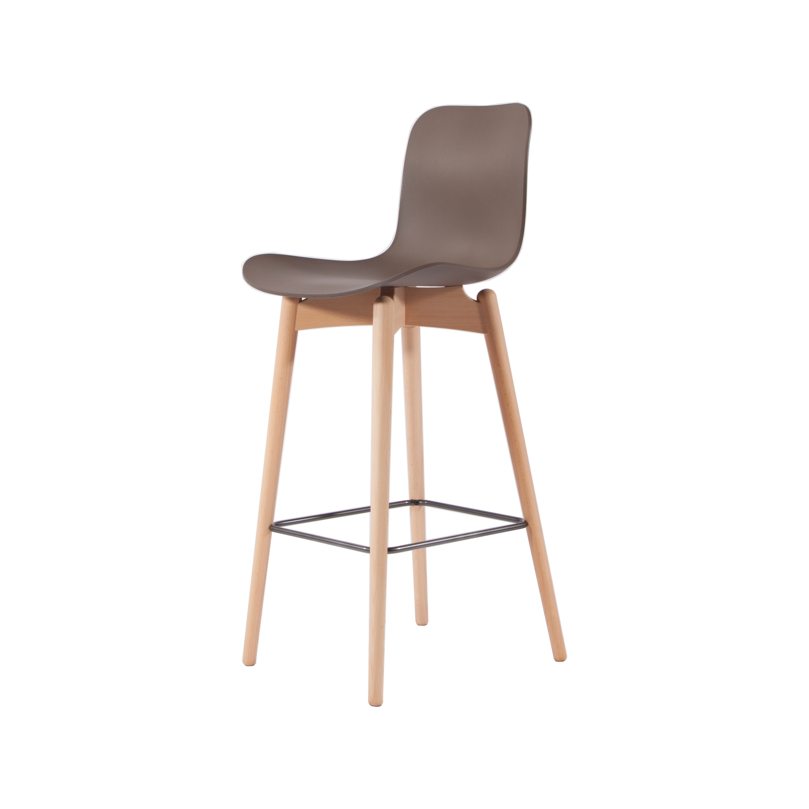 Langue Bar Chair, Natural / Gargoyle Brown