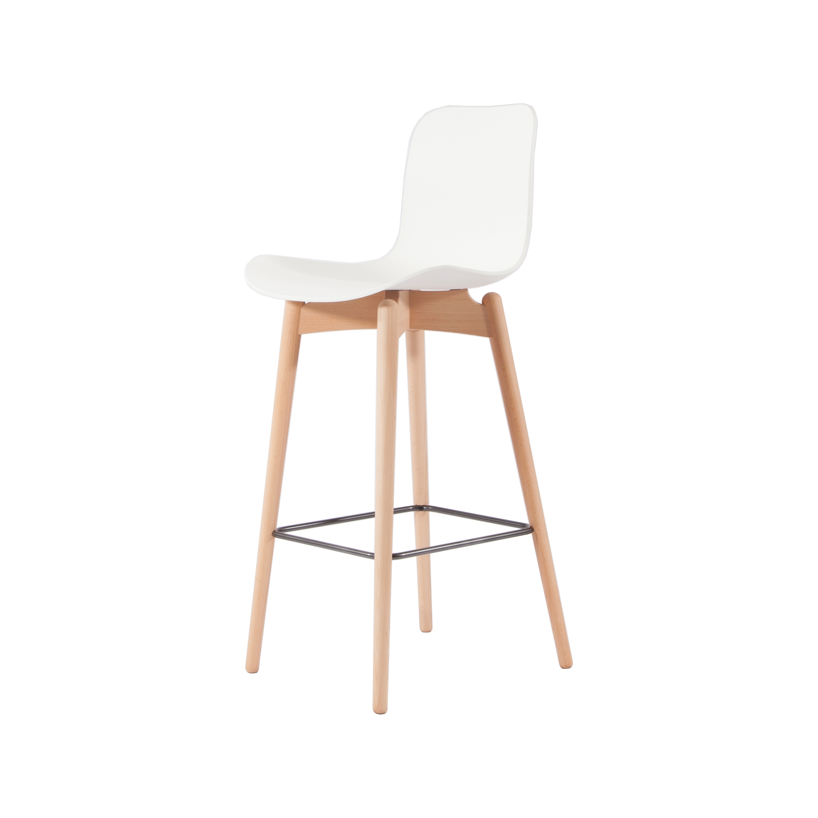 Langue Bar Chair, Natural / Moss Green