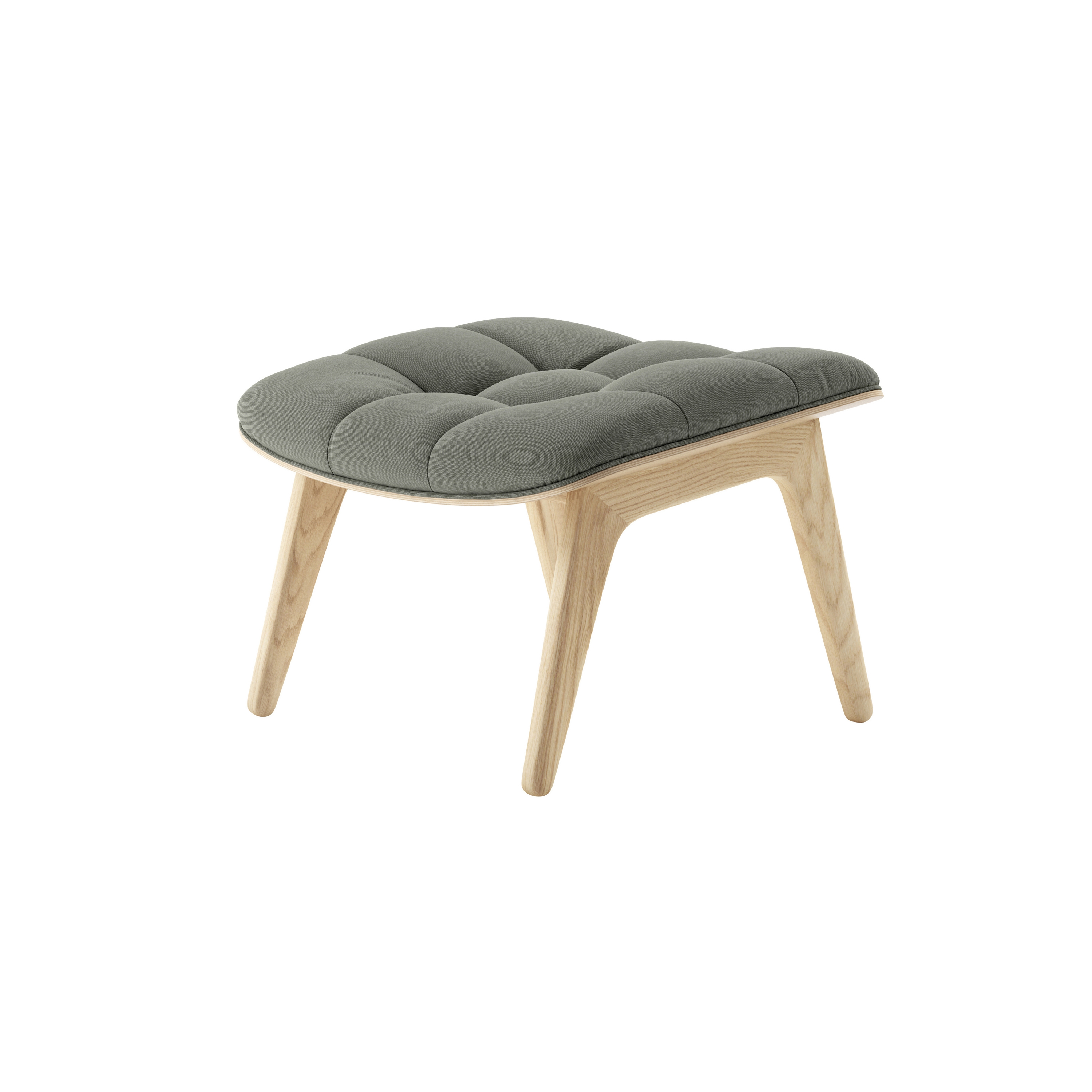 Mammoth Ottoman, Natural / Canvas Washed Green 156