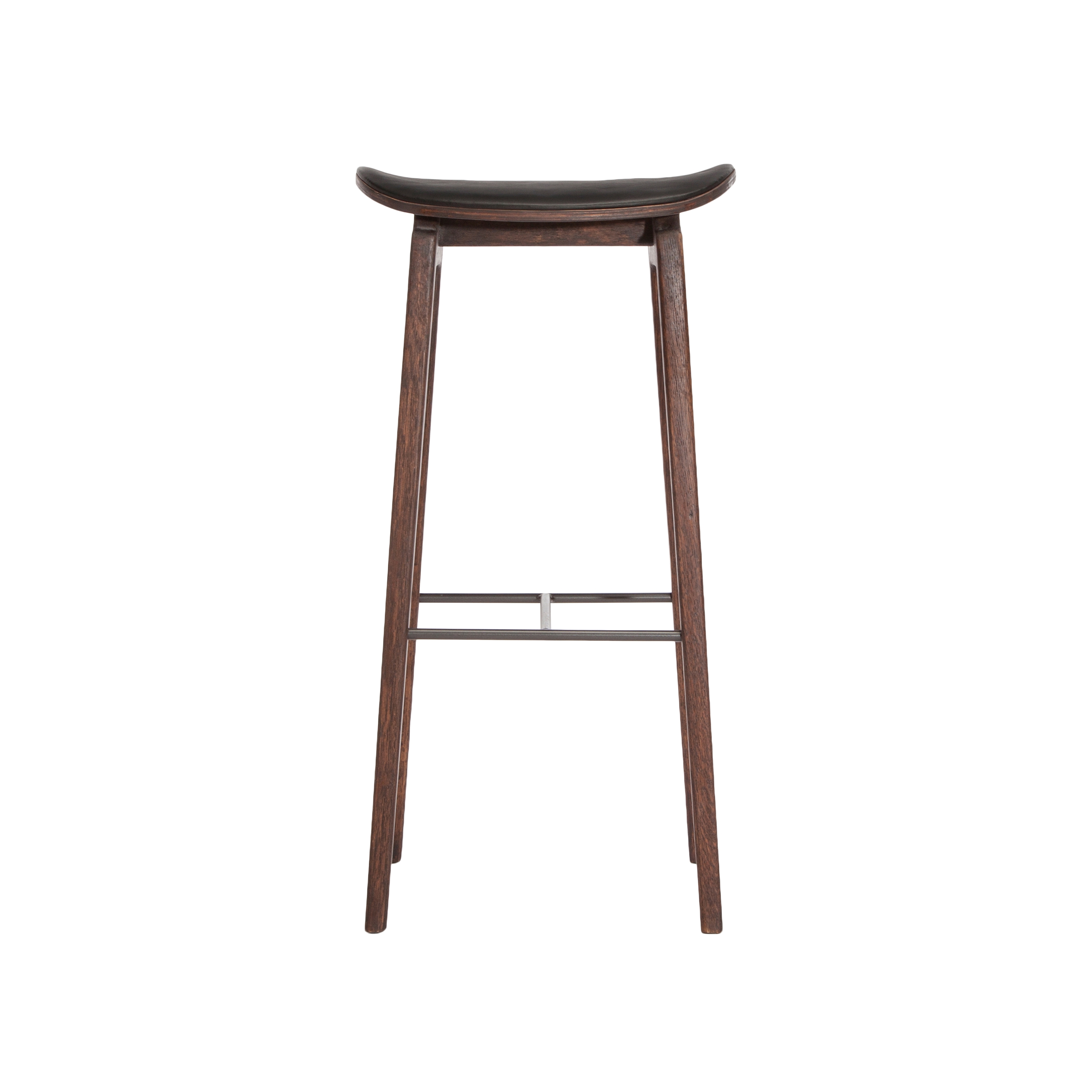 Produkt NY11 Bar Chair, Dark Stained - Premium Leather Black, High 75 cm des Herstellers NORR11 anzeigen
