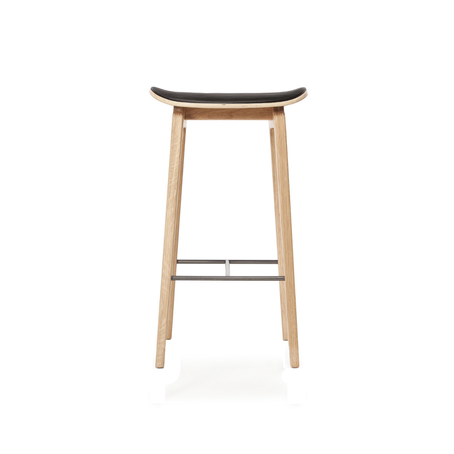 Produkt NY11 Bar Chair, Natural - Premium Leather Black, Low 65 cm des Herstellers NORR11 anzeigen