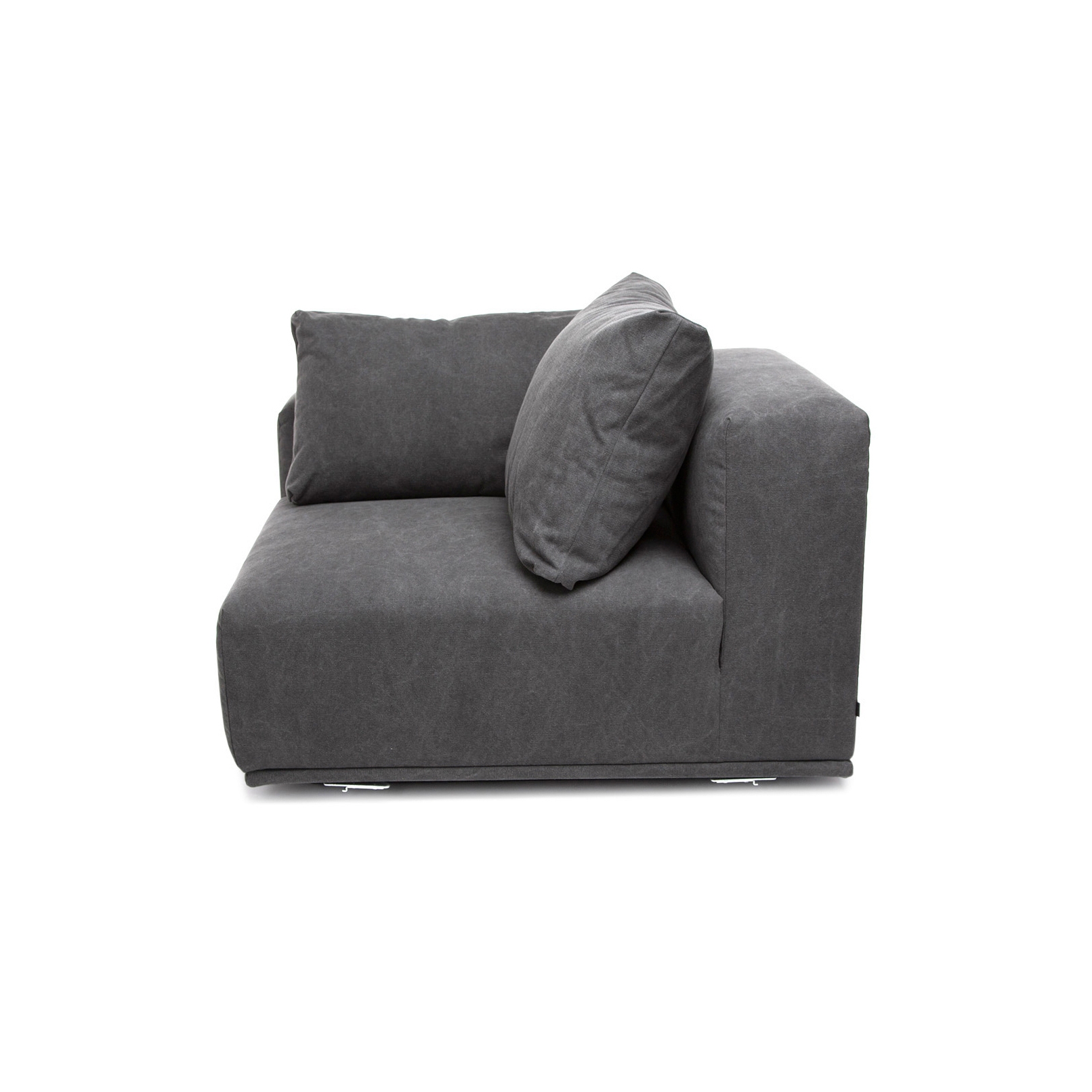 Madonna Sofa, Right Arm: Canvas Washed Black 066