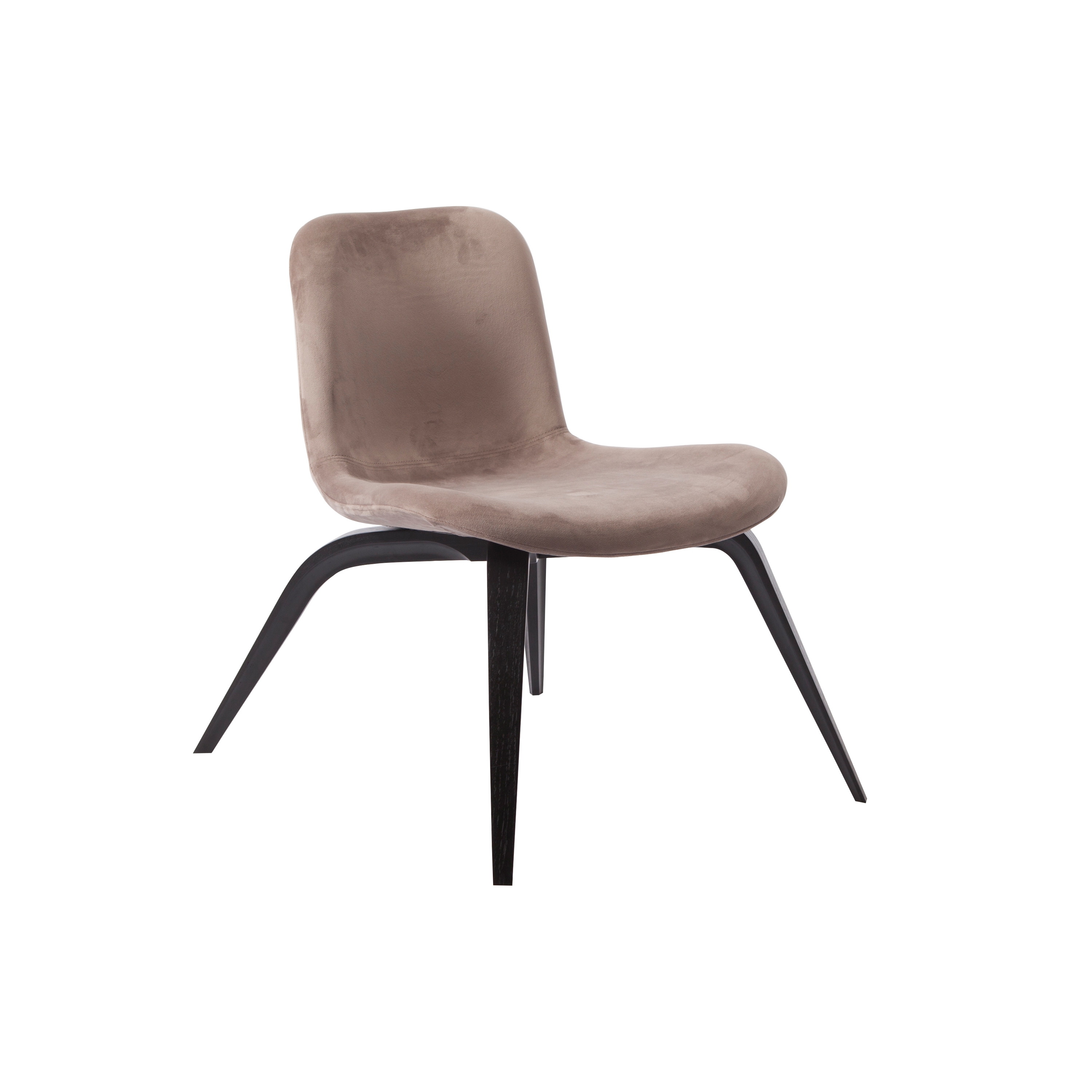 Goose Lounge Chair, Black / Velvet: Taupe