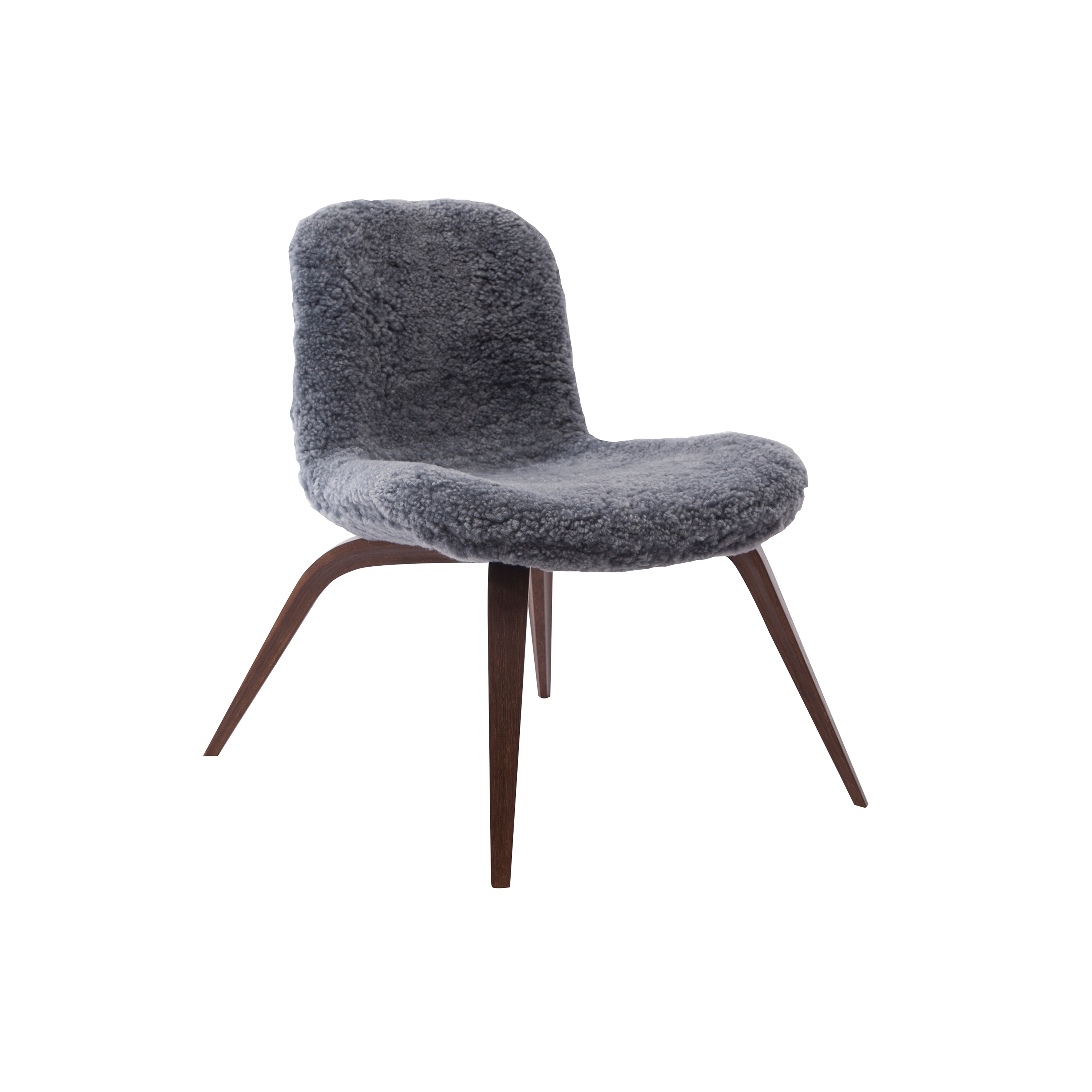 Goose Lounge Chair, Dark Stained / Sheepskin: Graphite