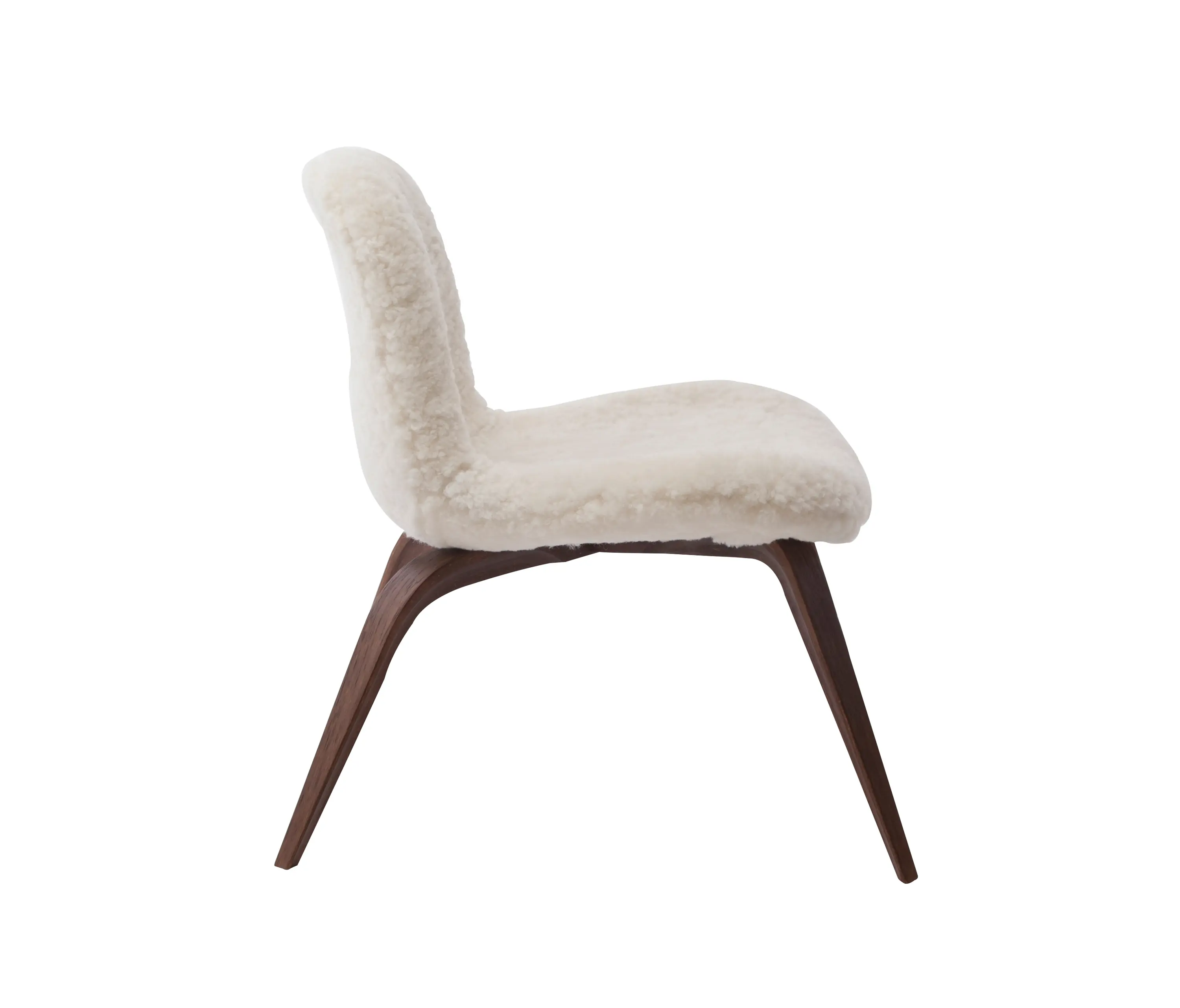 NORR11 - Goose Lounge Chair, Dark Stained / Sheepskin: Off White