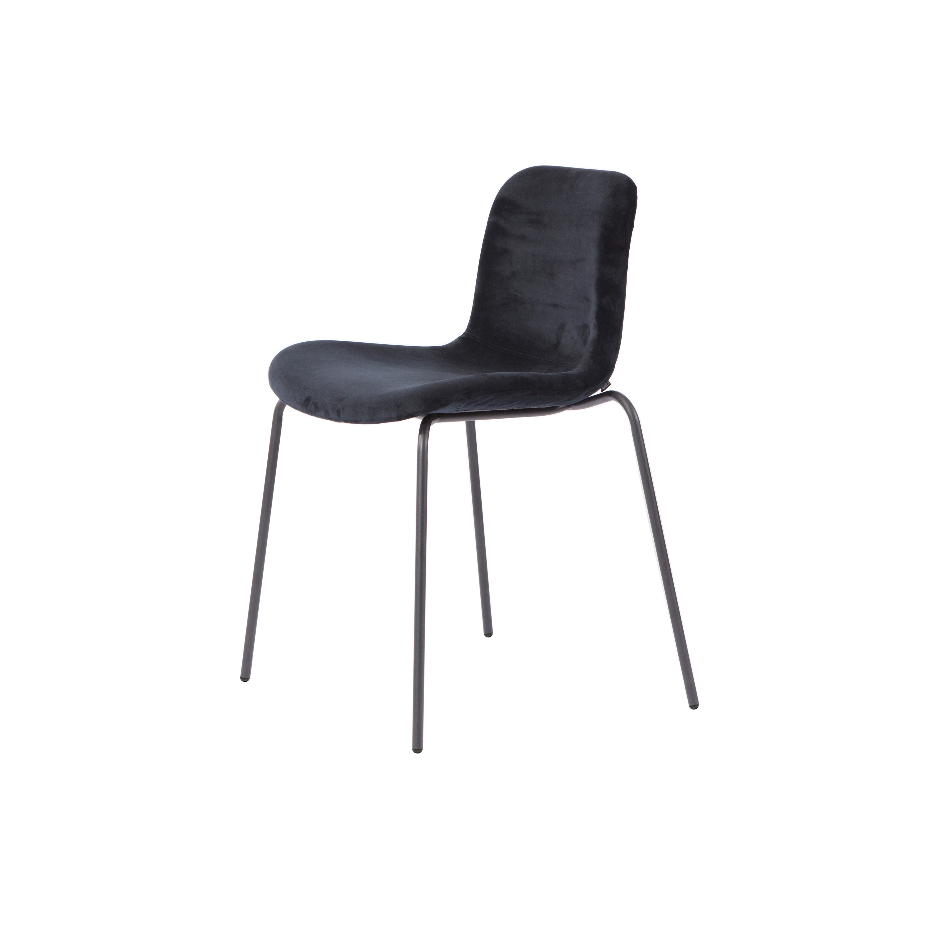 Produkt Goose Original Dining Chair, Black / Velvet: Midnight Blue des Herstellers NORR11 anzeigen