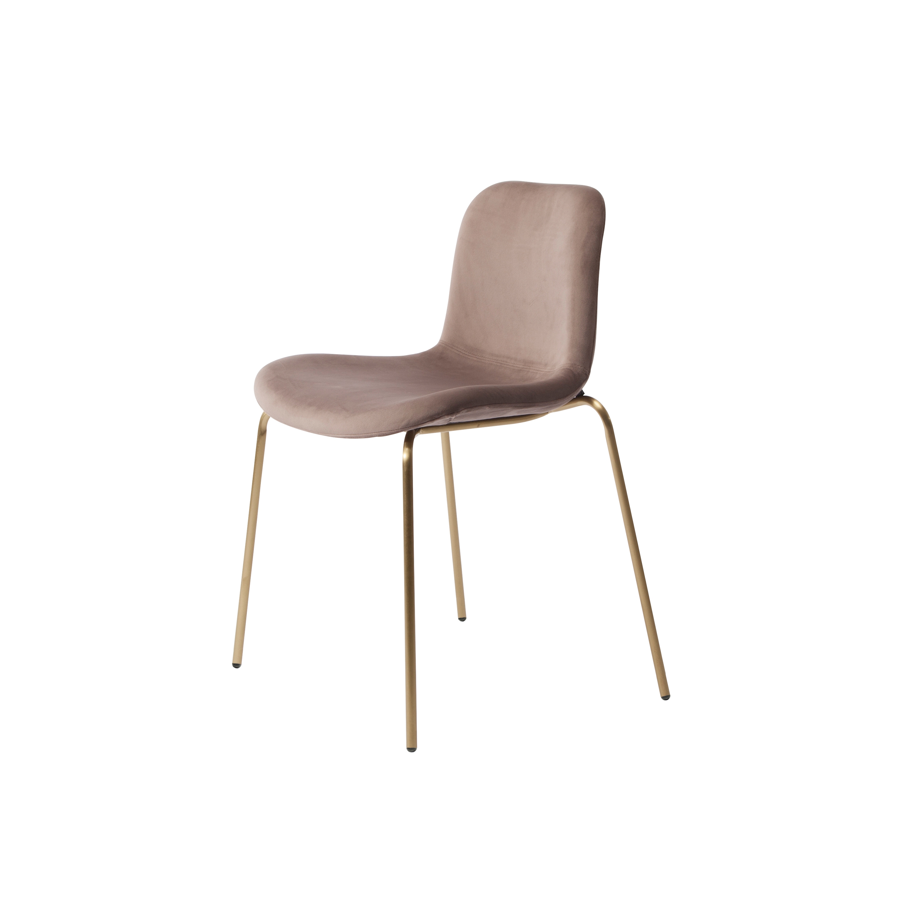 Goose Original Dining Chair, Brass / Velvet: Taupe