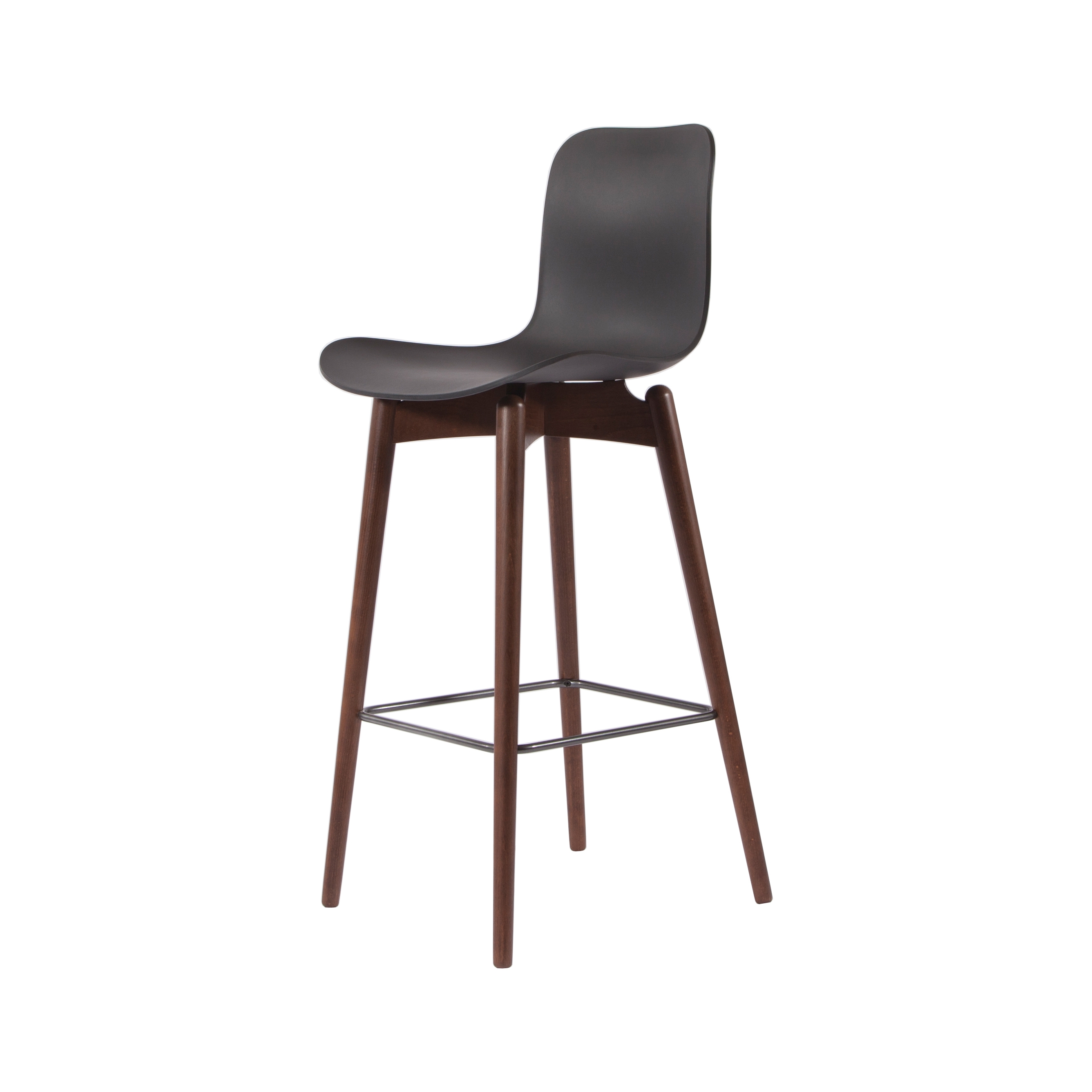 Produkt Langue Bar Chair, Dark Stained / Anthrachite Black des Herstellers NORR11 anzeigen