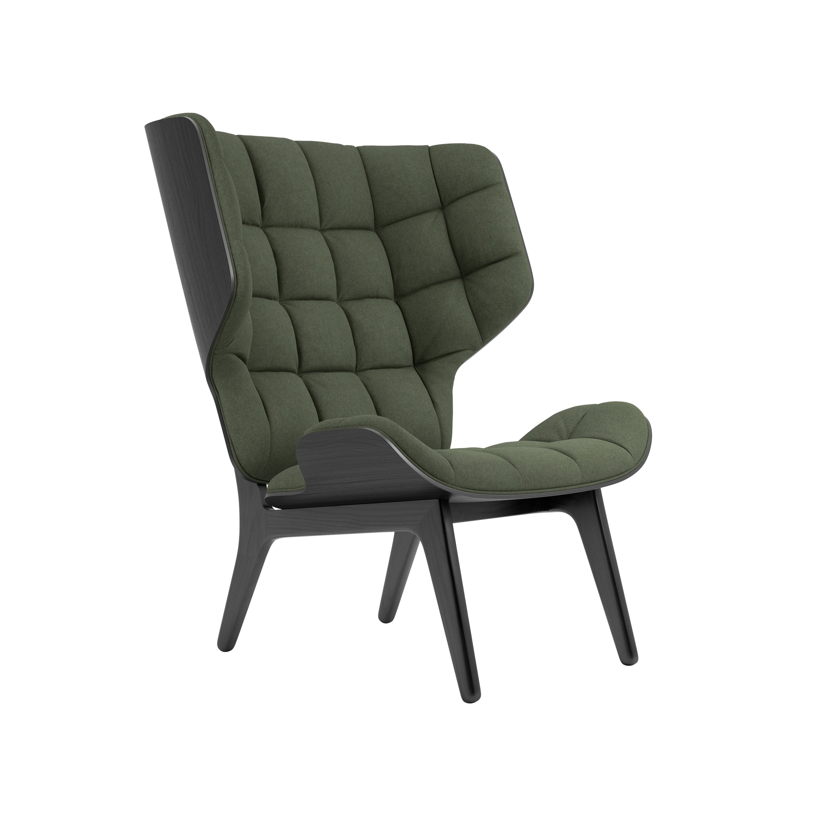 Mammoth Chair, Black / Wool: Forrest Green 053