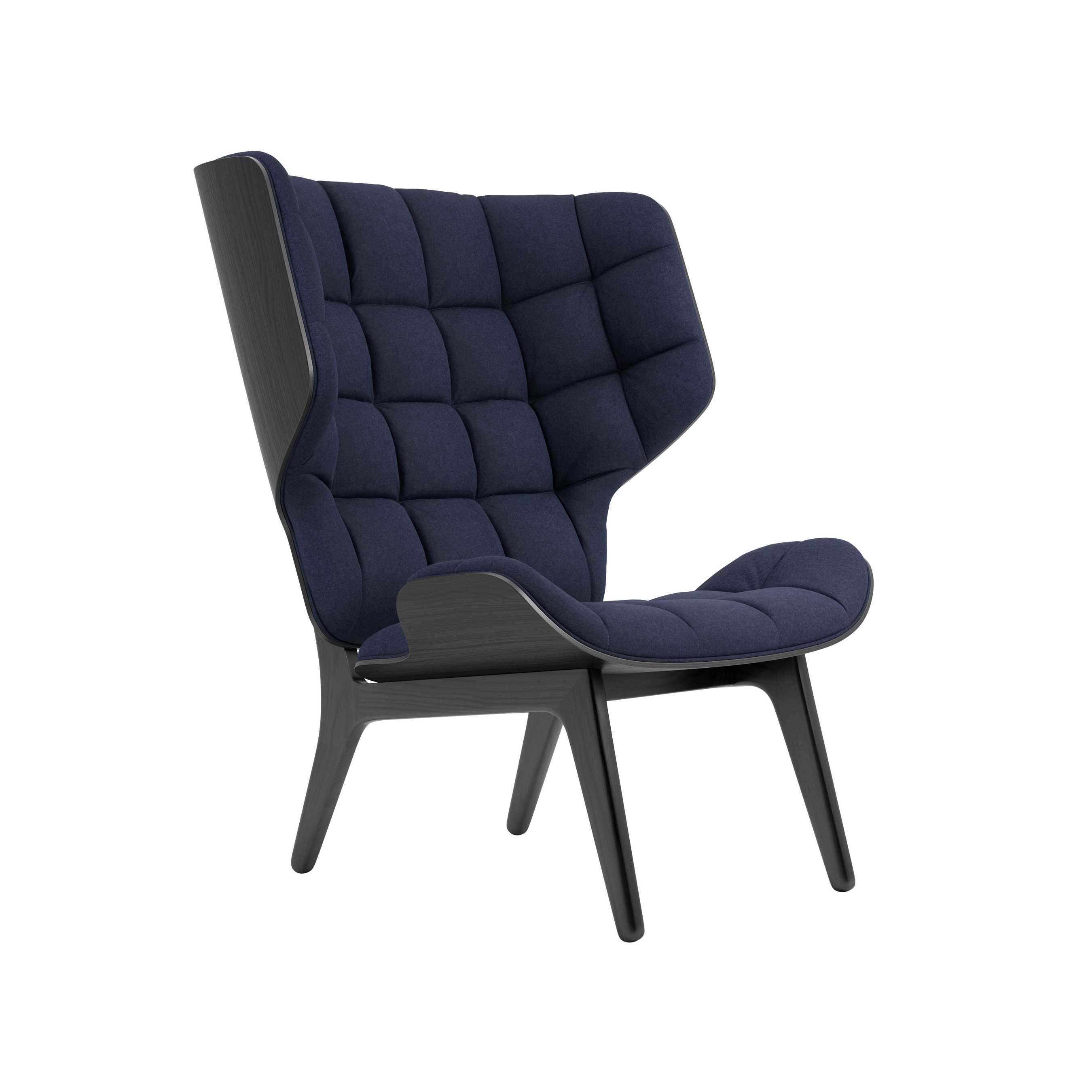 Mammoth Chair, Black / Wool: Navy Blue 1007