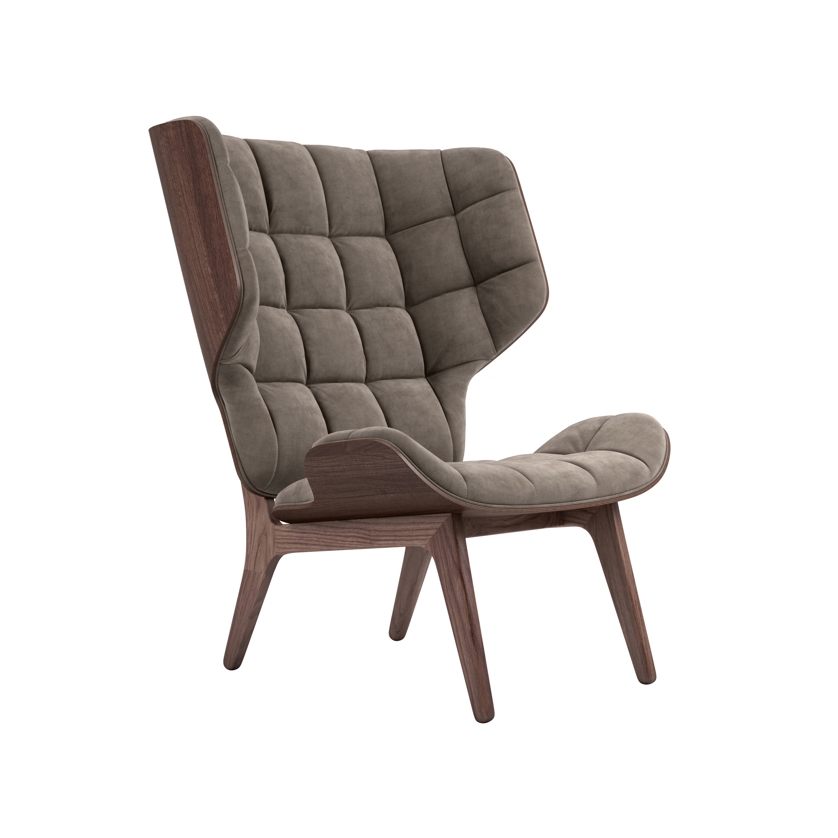 Mammoth Chair, Dark Stained / Velvet: Taupe 711