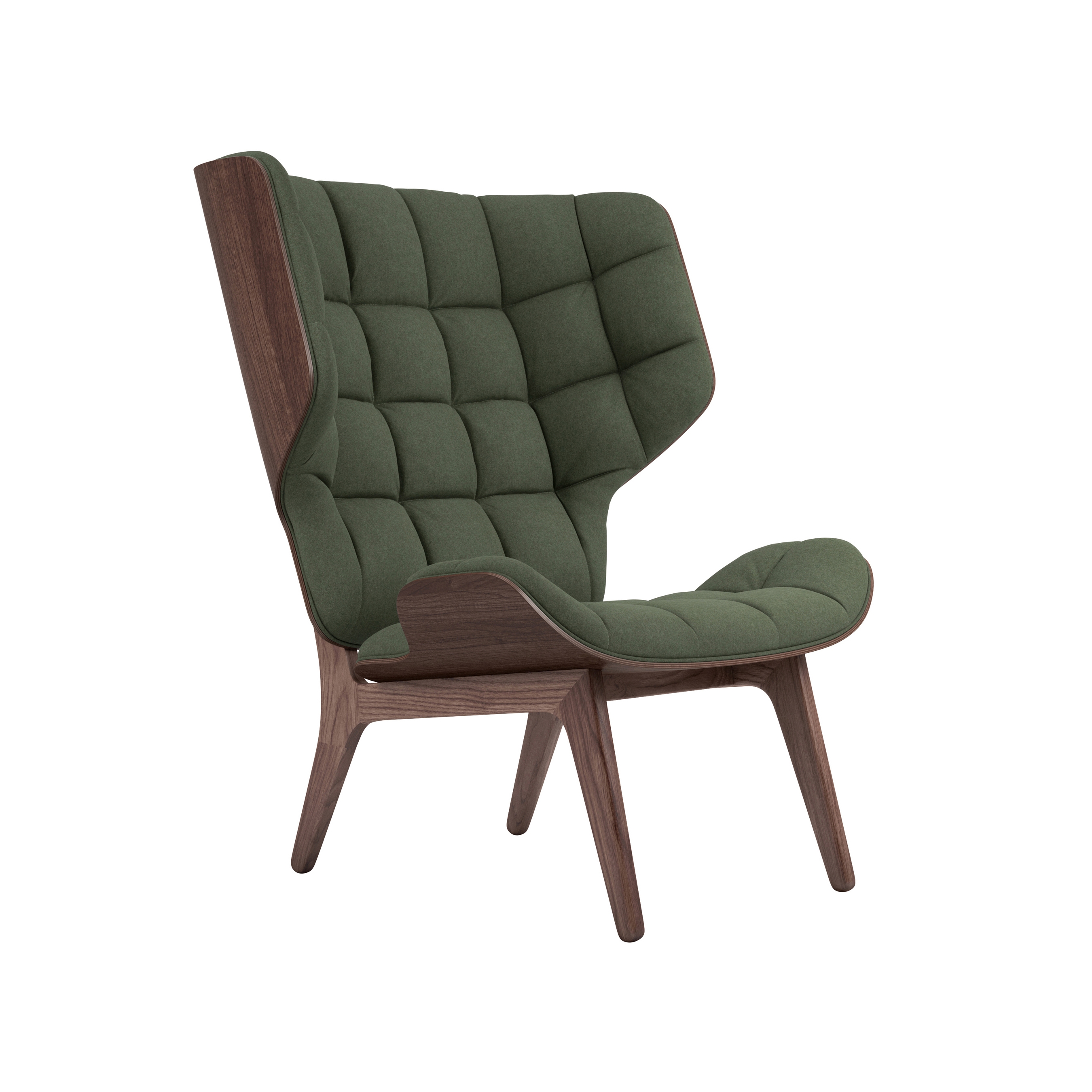Mammoth Chair, Dark Stained / Wool: Forrest Green 053