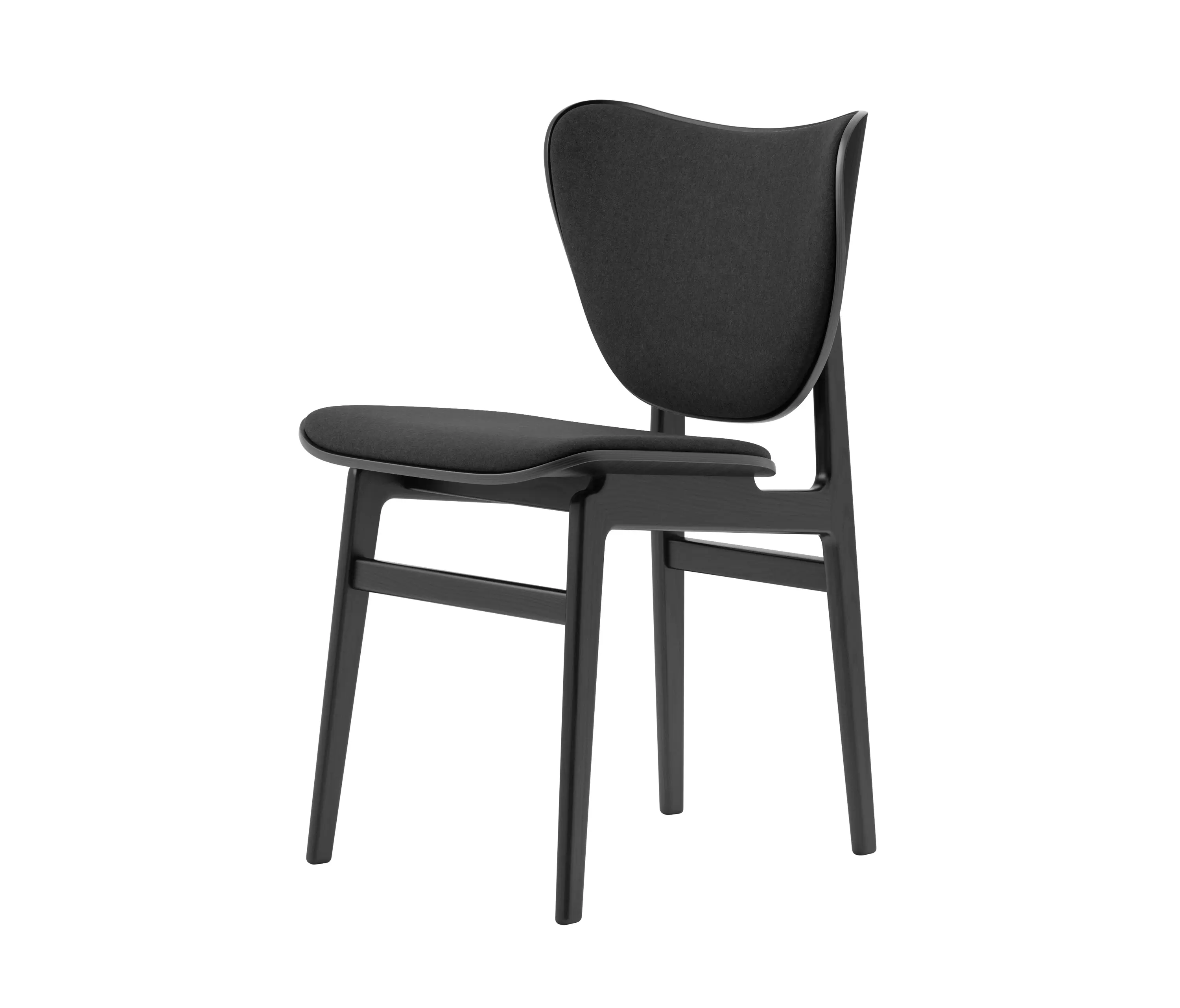 NORR11 - Elephant Dining Chair, Black / Wool Coal Grey 067