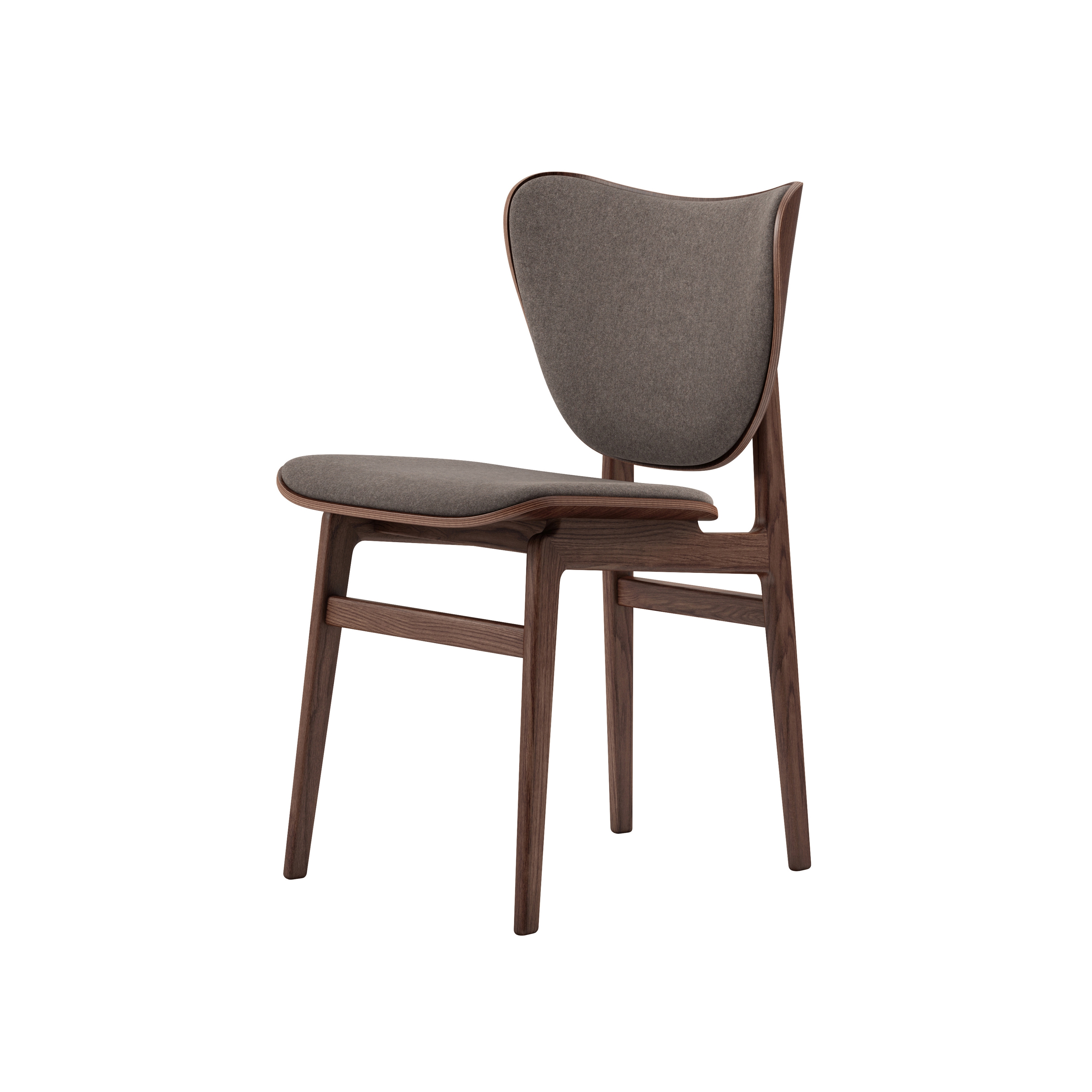 Elephant Dining Chair, Dark Stained / Wool Fawn 124