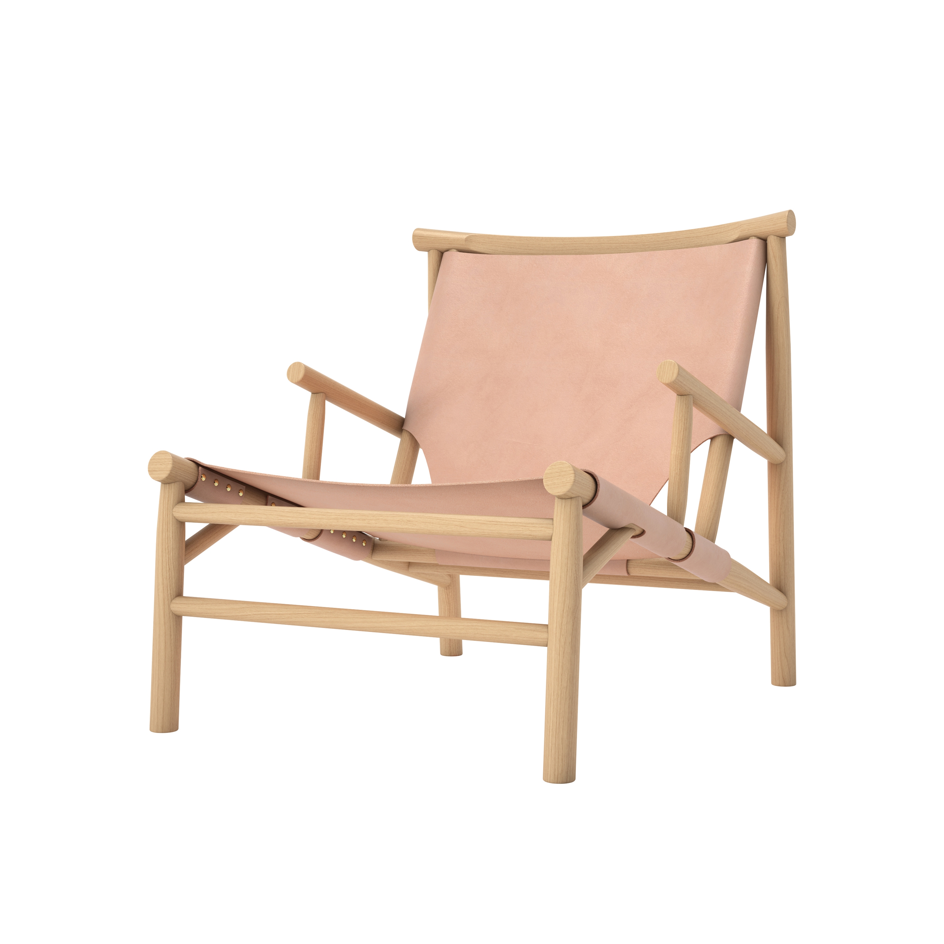 Produkt Samurai lounge chair in natural solid oak and leather des Herstellers NORR11 anzeigen