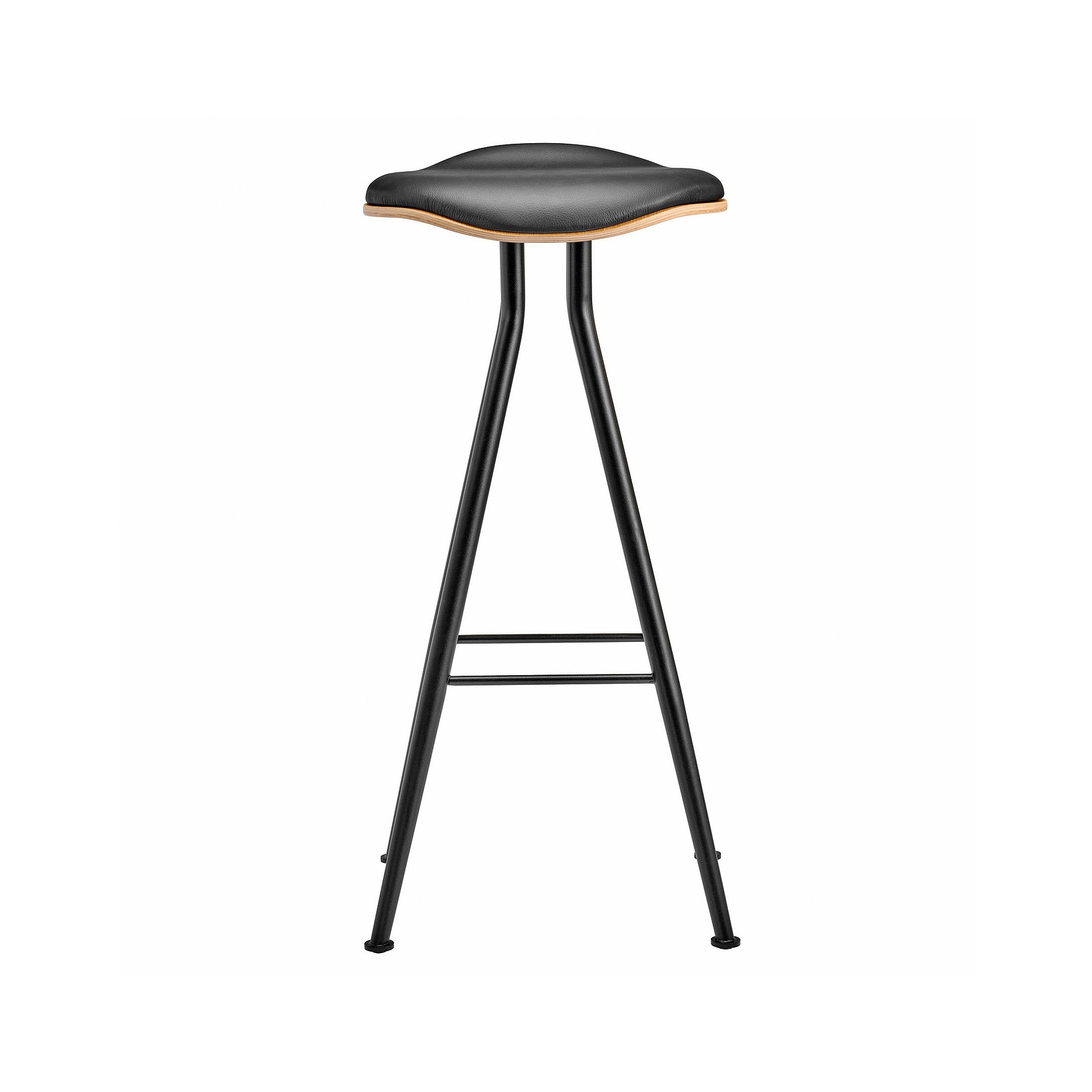 Produkt Barfly Bar Chair, Black Frame - Natural Seat / Premium Leather Black, High 77 cm des Herstellers NORR11 anzeigen