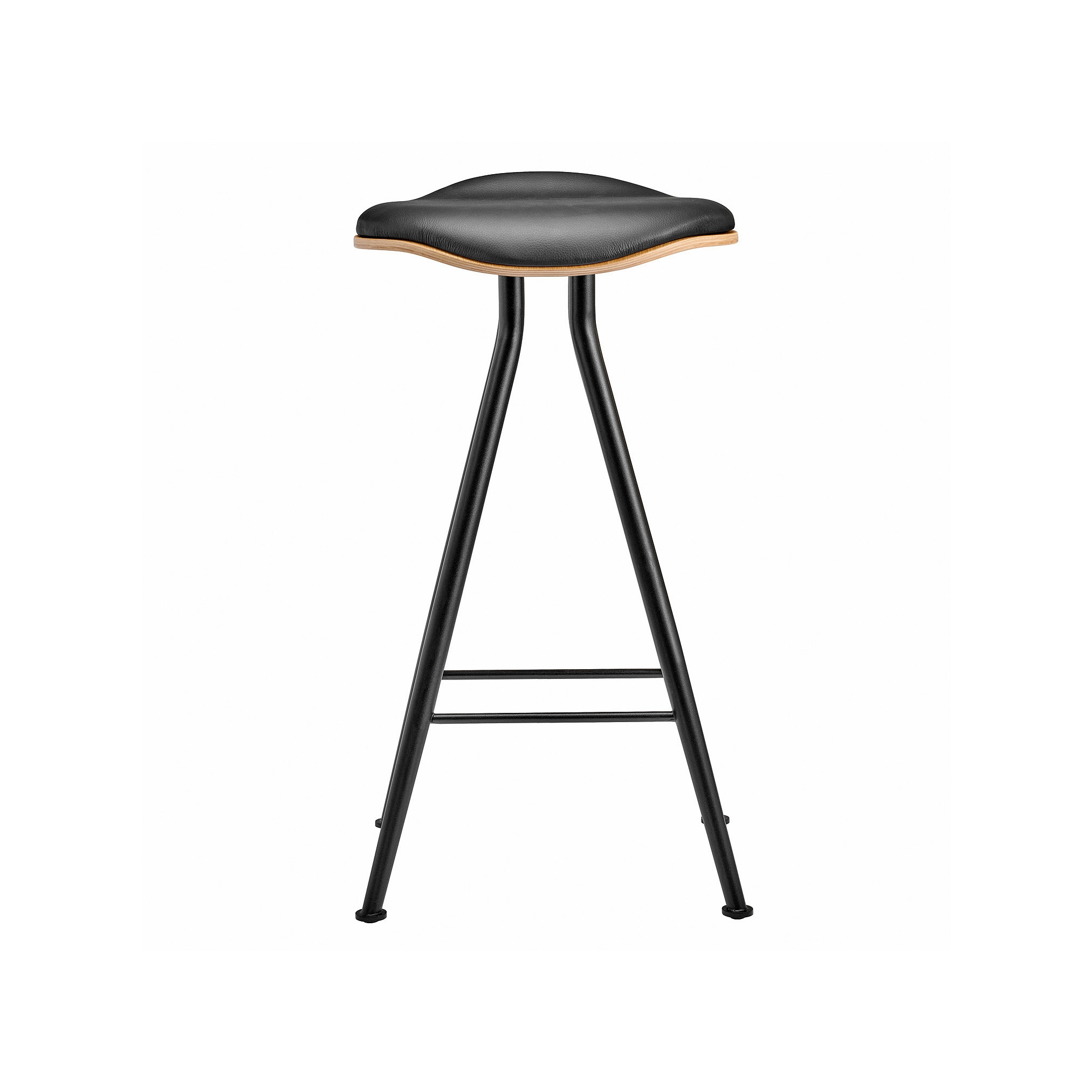 Produkt Barfly Bar Chair, Black Frame - Natural Seat / Premium Leather Black, Low 67 cm des Herstellers NORR11 anzeigen