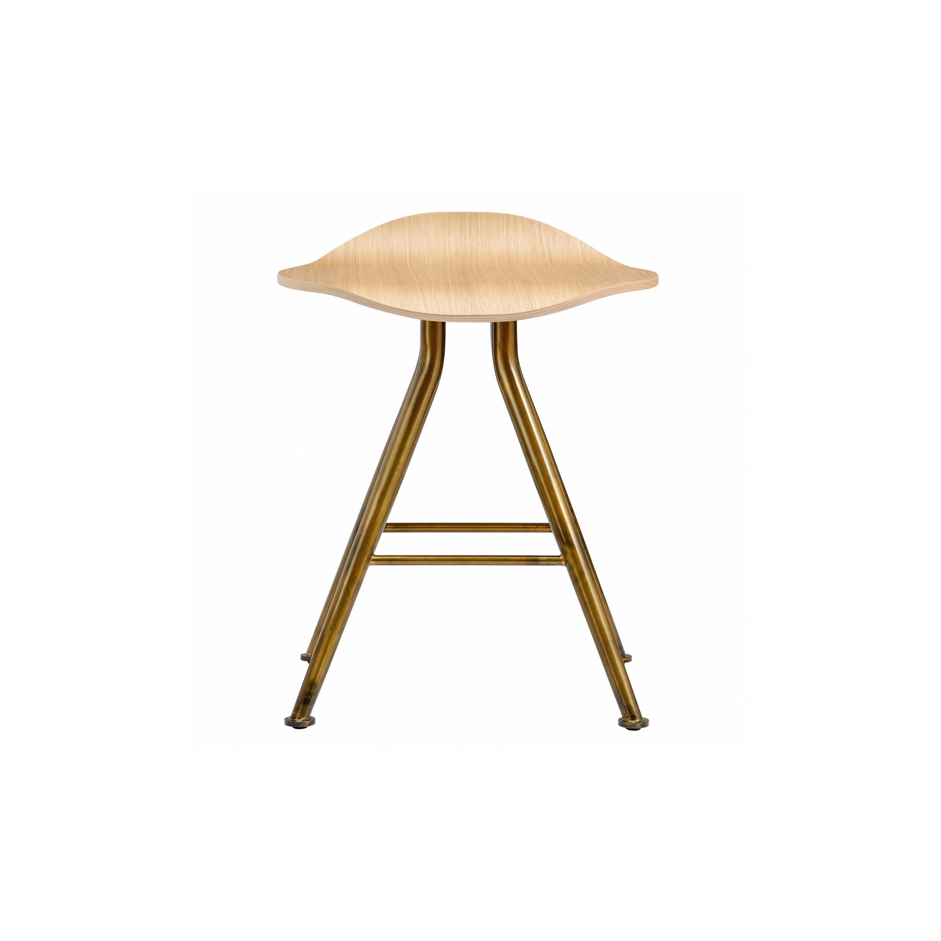 Produkt Barfly Bar Stool, Brass Frame - Natural Seat des Herstellers NORR11 anzeigen