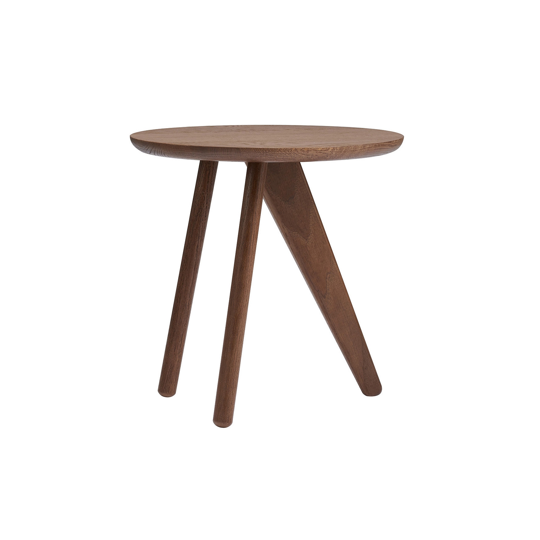 Fin Side Table, Dark Stained