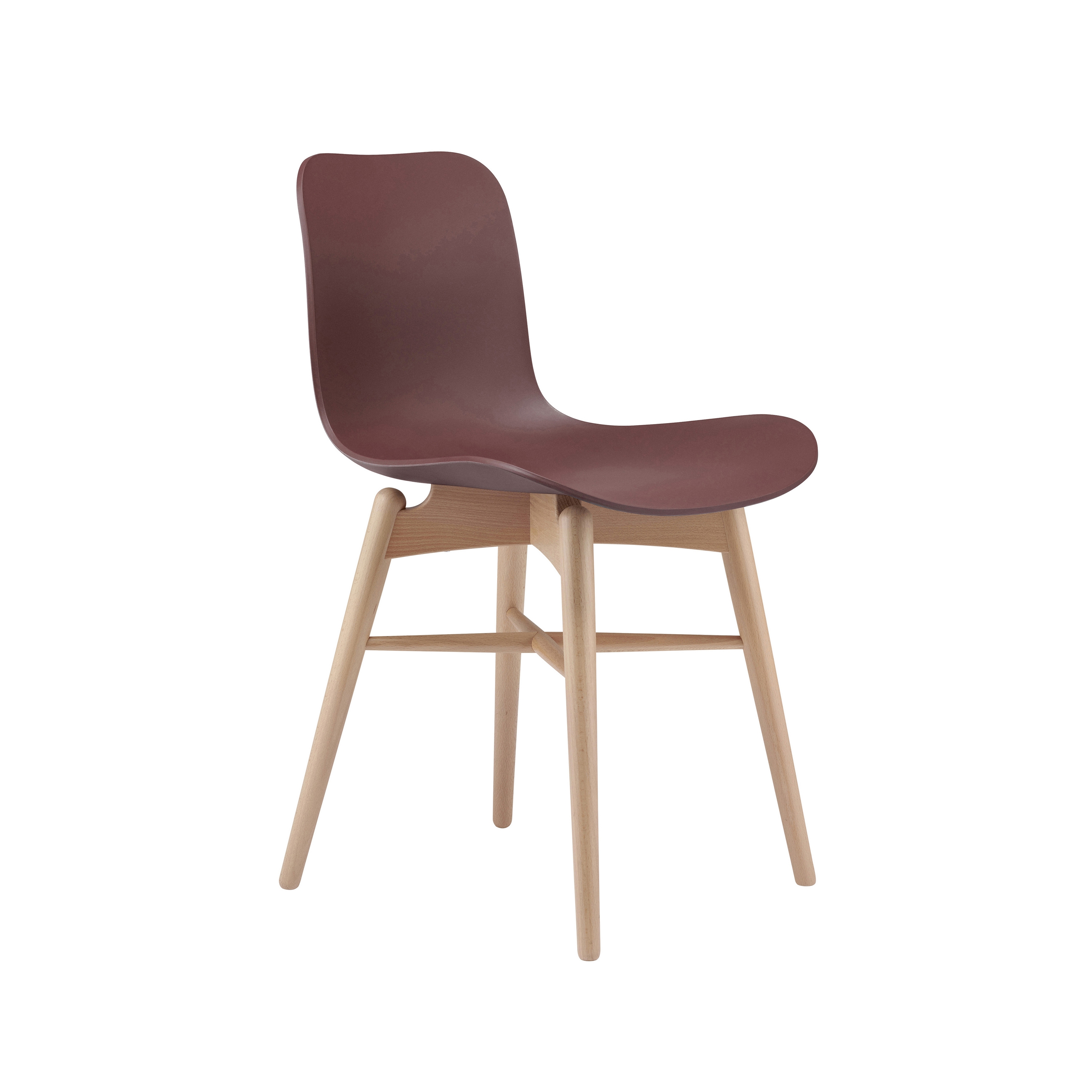 Langue Original Dining Chair, Natural /  Burgundy