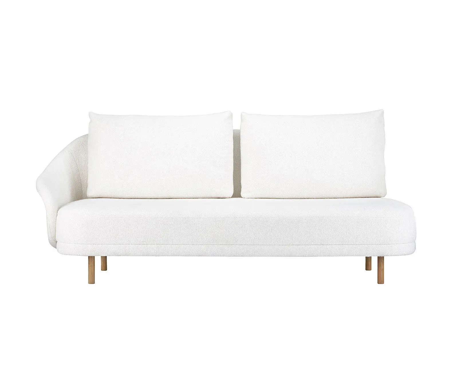 NORR11 - New Wave, Open-End, Left Armrest, Legs Natural, Barnum Off White 1