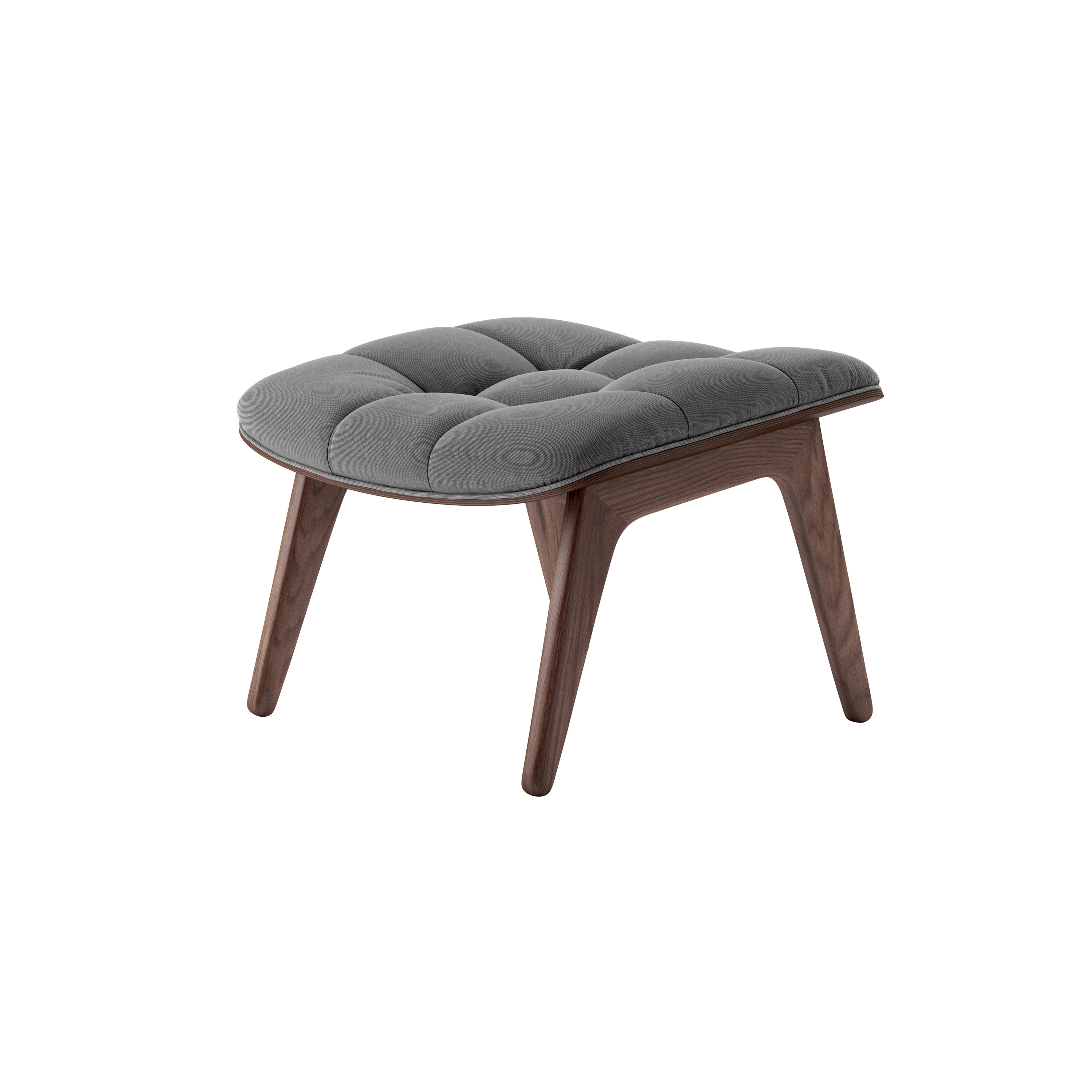 Mammoth Ottoman, Dark Stained  / Canvas Washed Black