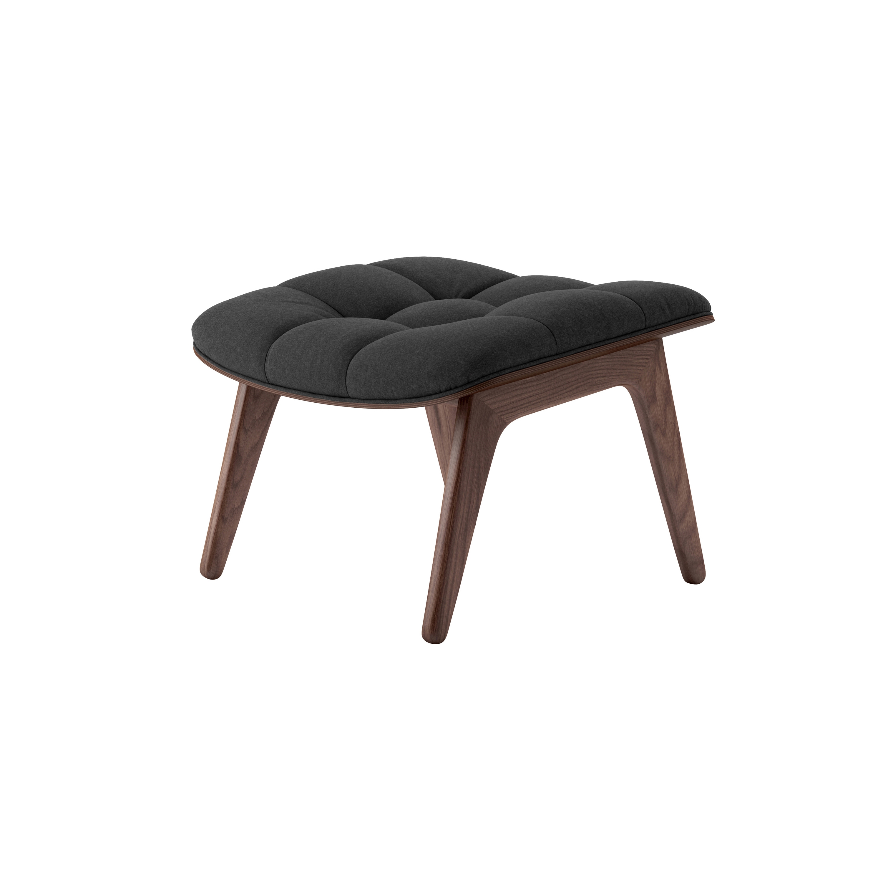 Mammoth Ottoman, Dark Stained  / Wool: Coalgrey