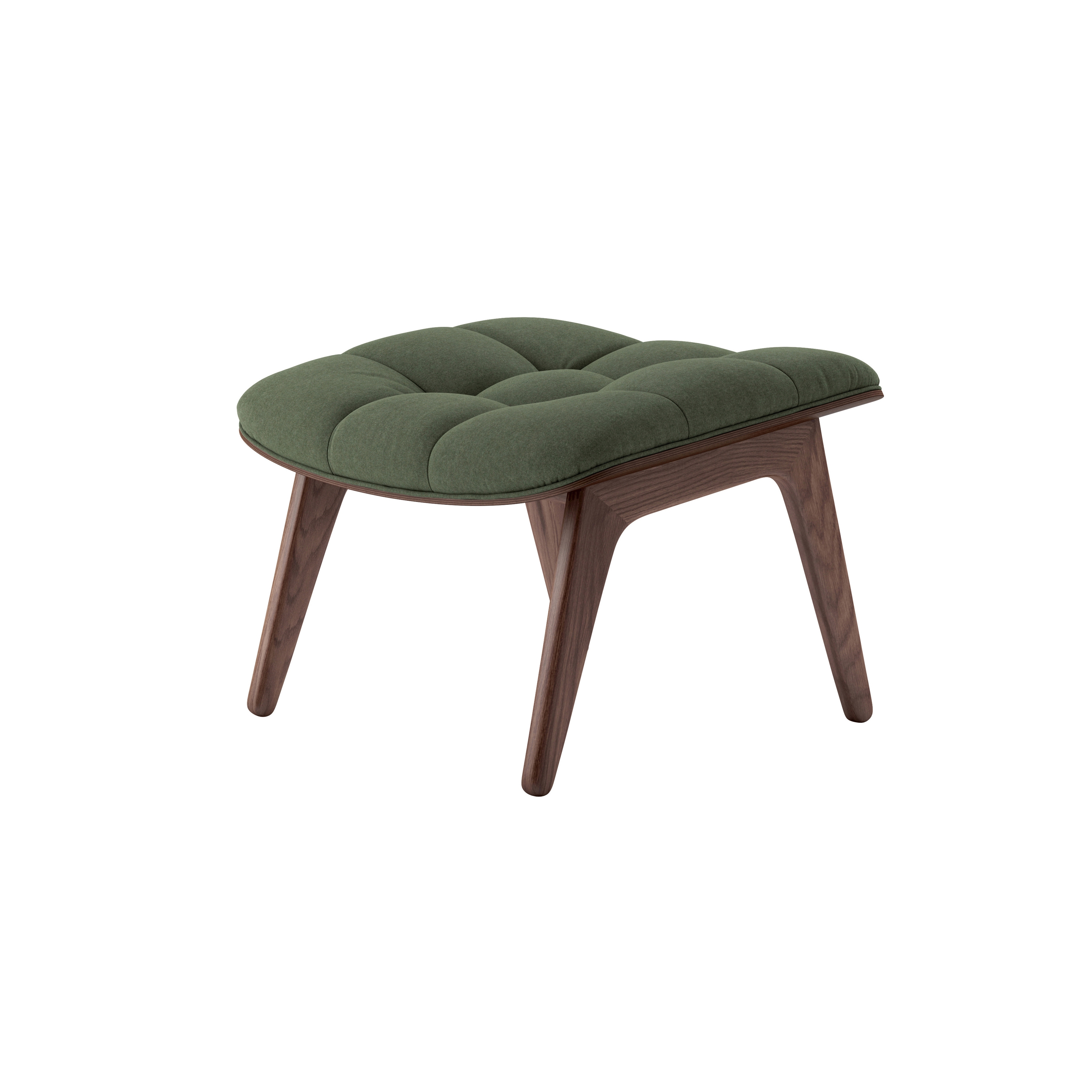 Mostra il prodotto Mammoth Ottoman, Dark Stained  / Wool: Forest Green del produttore NORR11