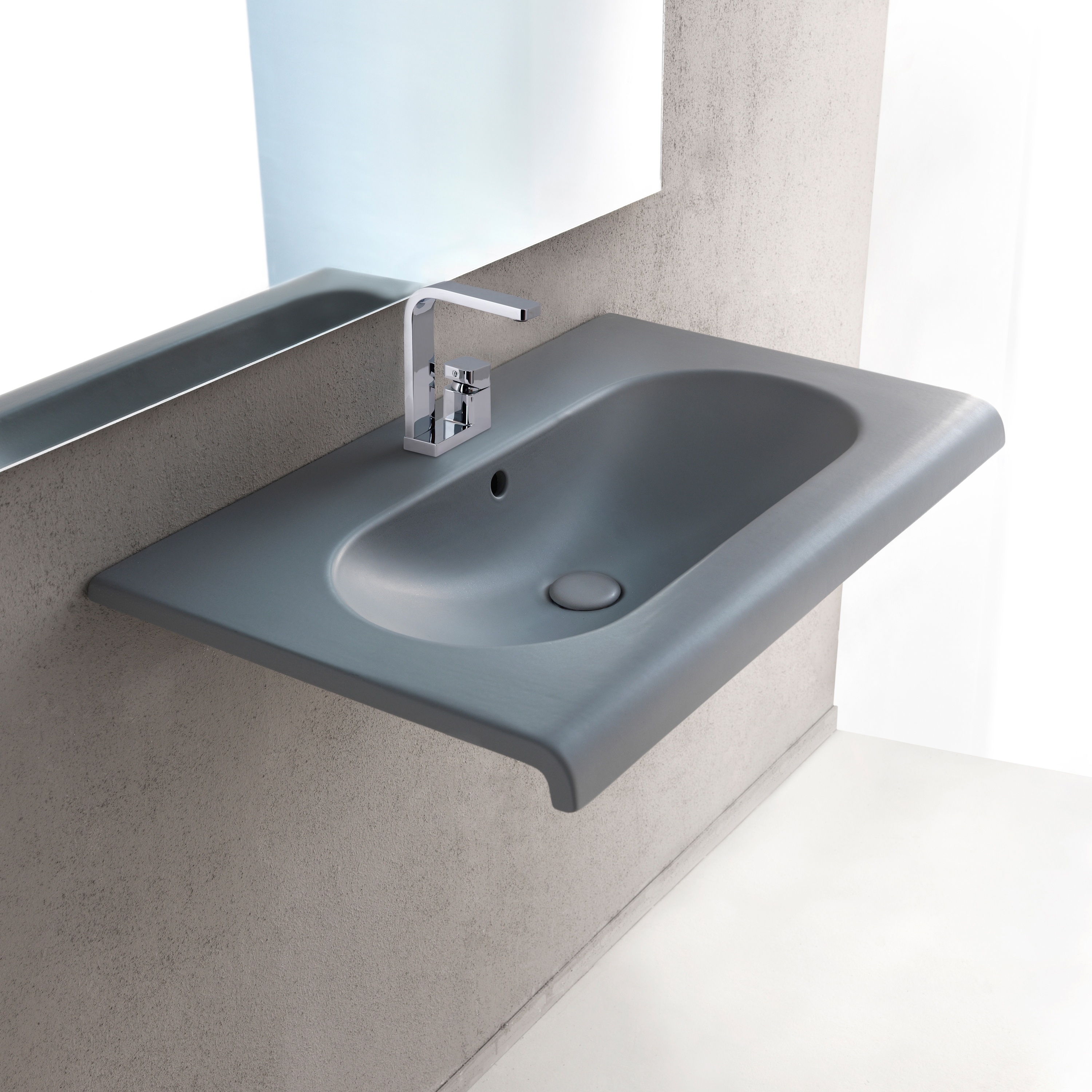 Mostrar el producto Fluid wall-hung washbasin 80 del fabricante Ceramica Cielo