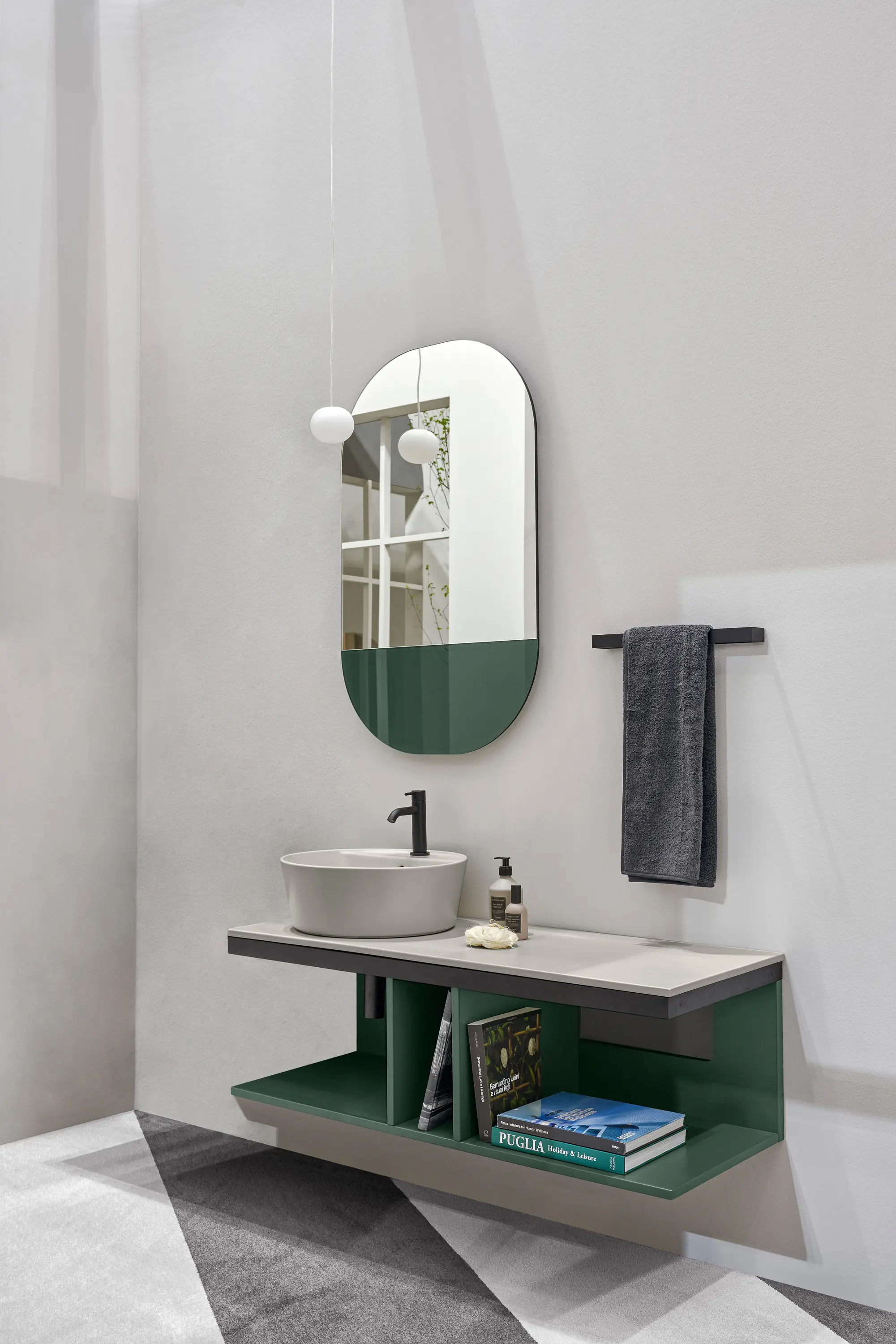 MULTIPLO WASHBASIN ON OPEN DAY CABINET - Wash basins from Ceramica 