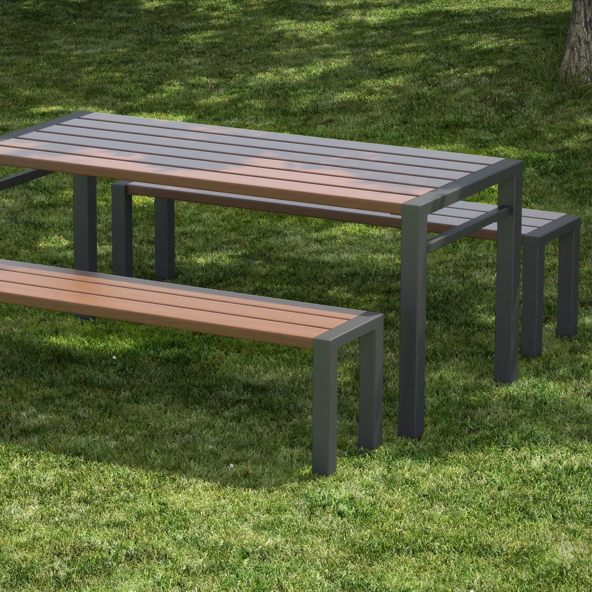 Display product Basic table and backless bench from manufacturer Concept Urbain