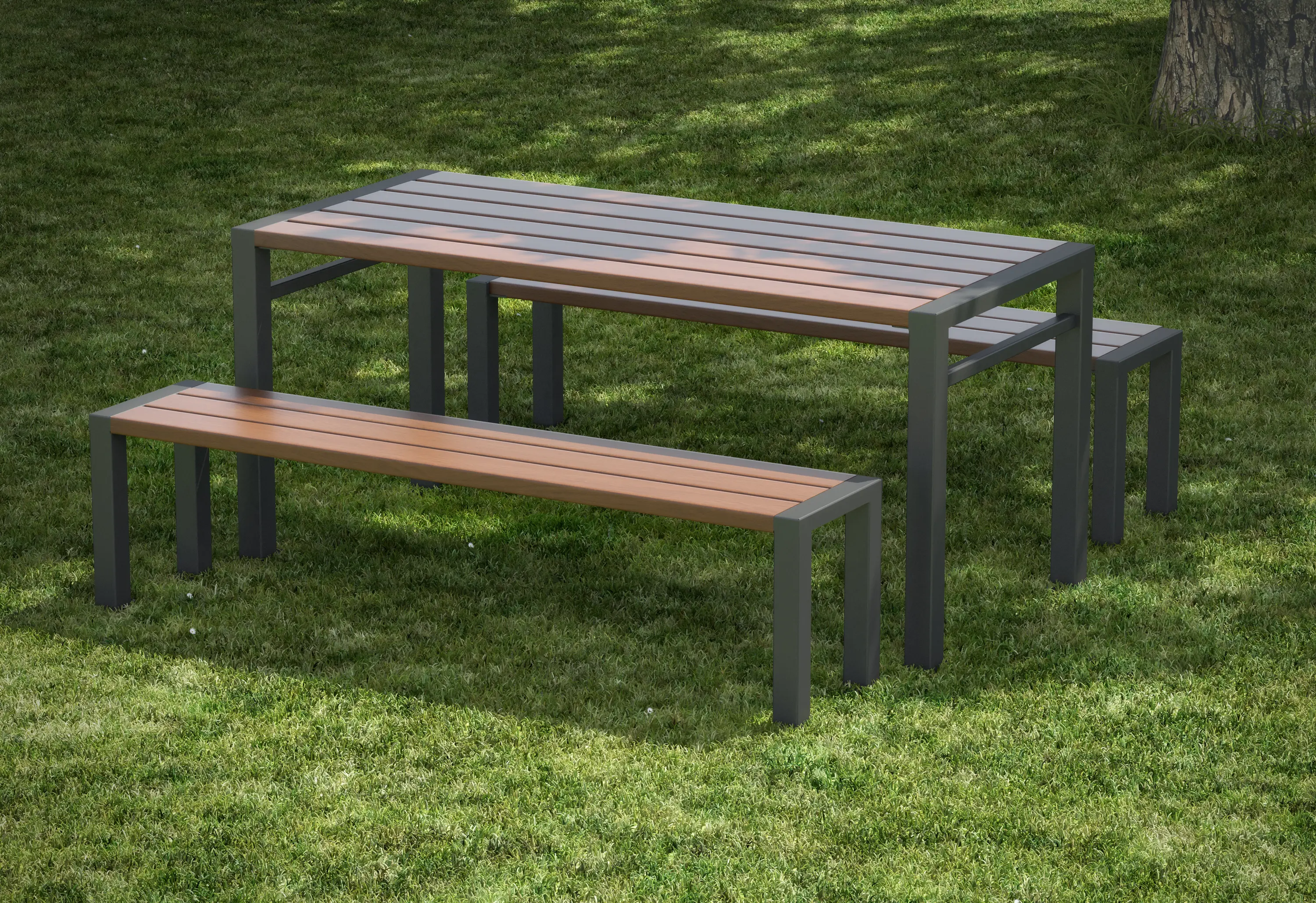 Concept Urbain - Basic table and backless bench