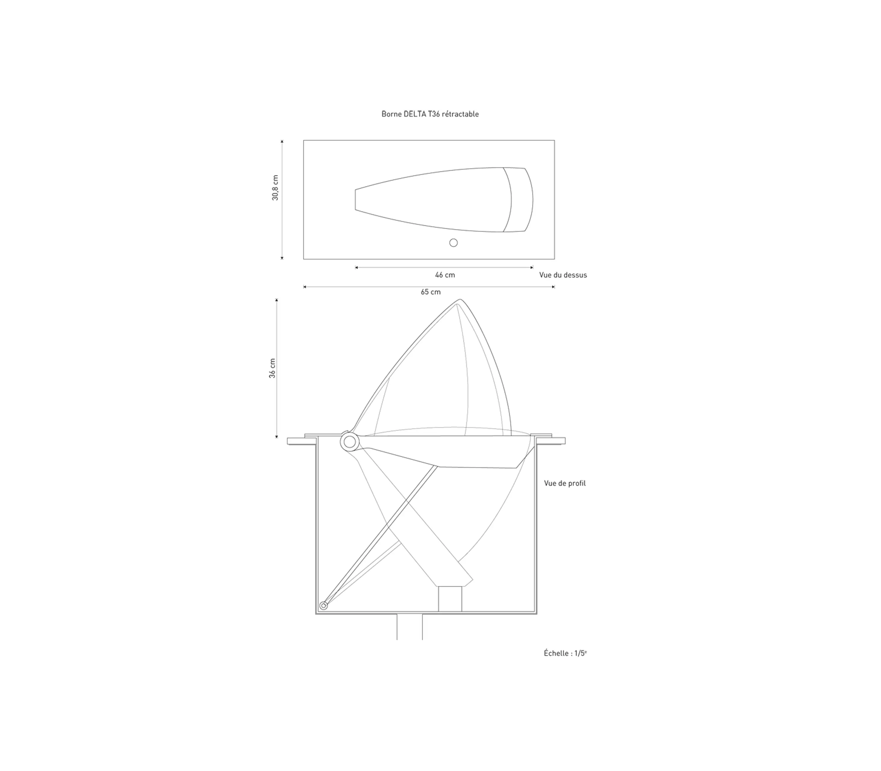 Concept Urbain - Delta bollard T36 retractable