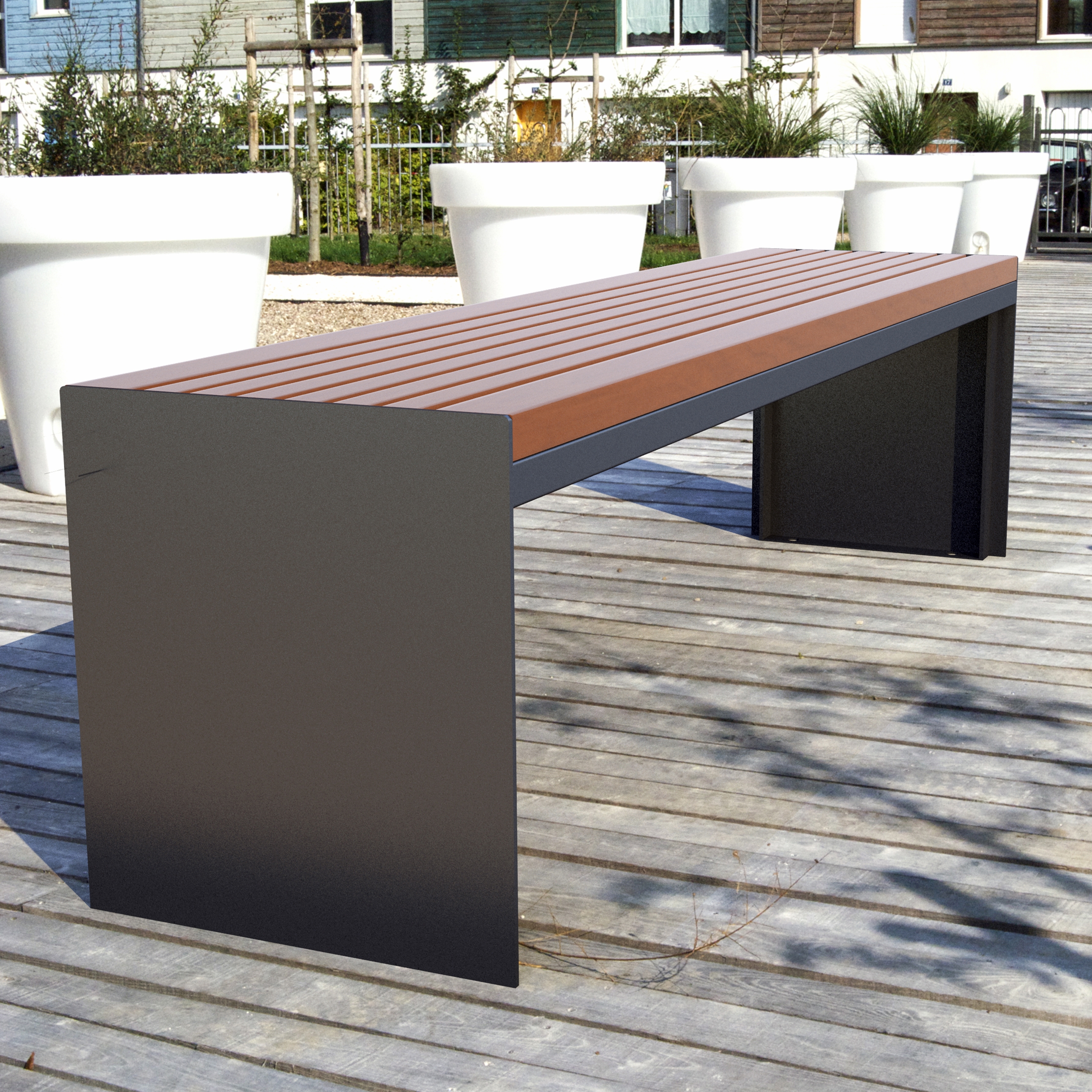 Display product Soha wooden backless bench from manufacturer Concept Urbain