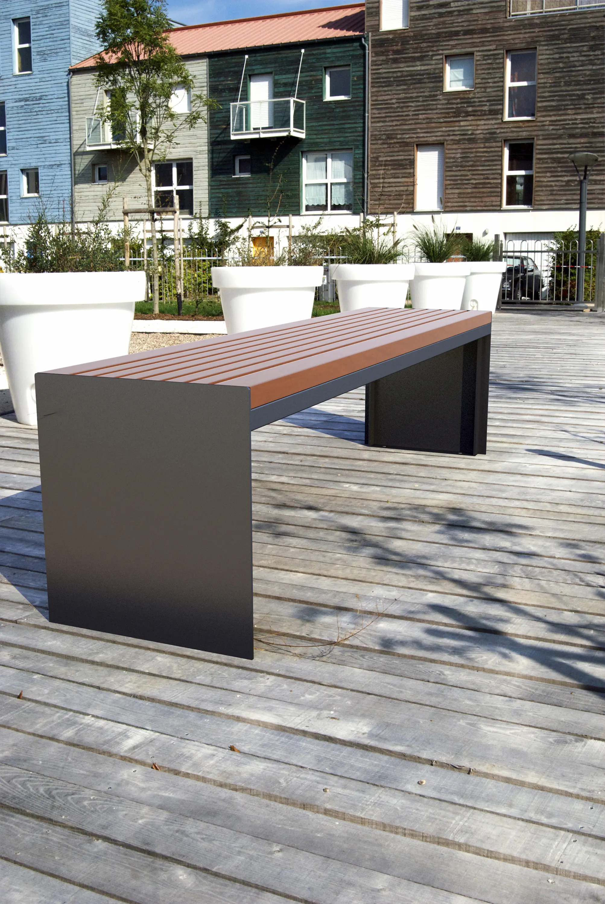 Concept Urbain - Soha wooden backless bench