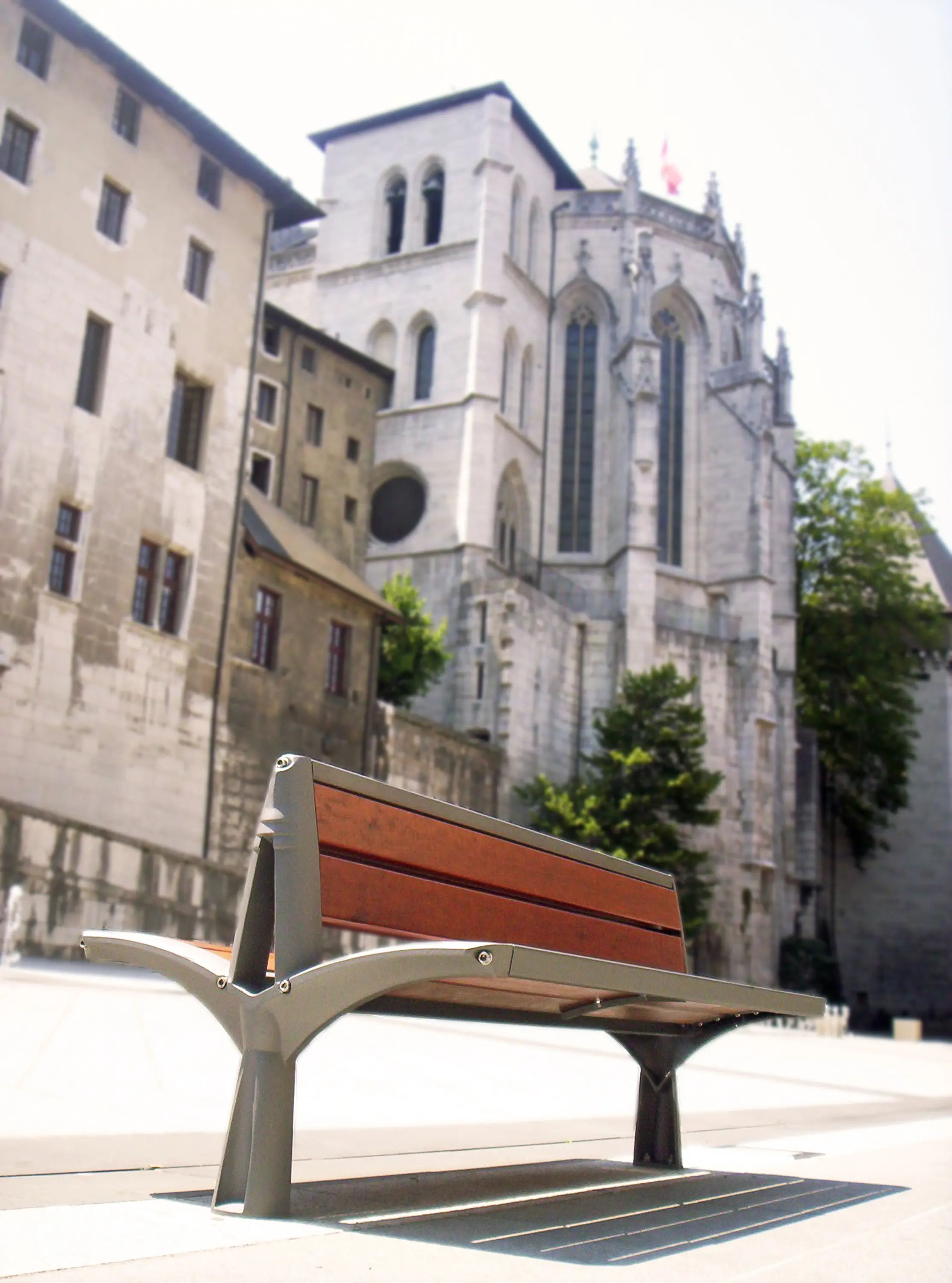 Concept Urbain - Vesta double banc bois