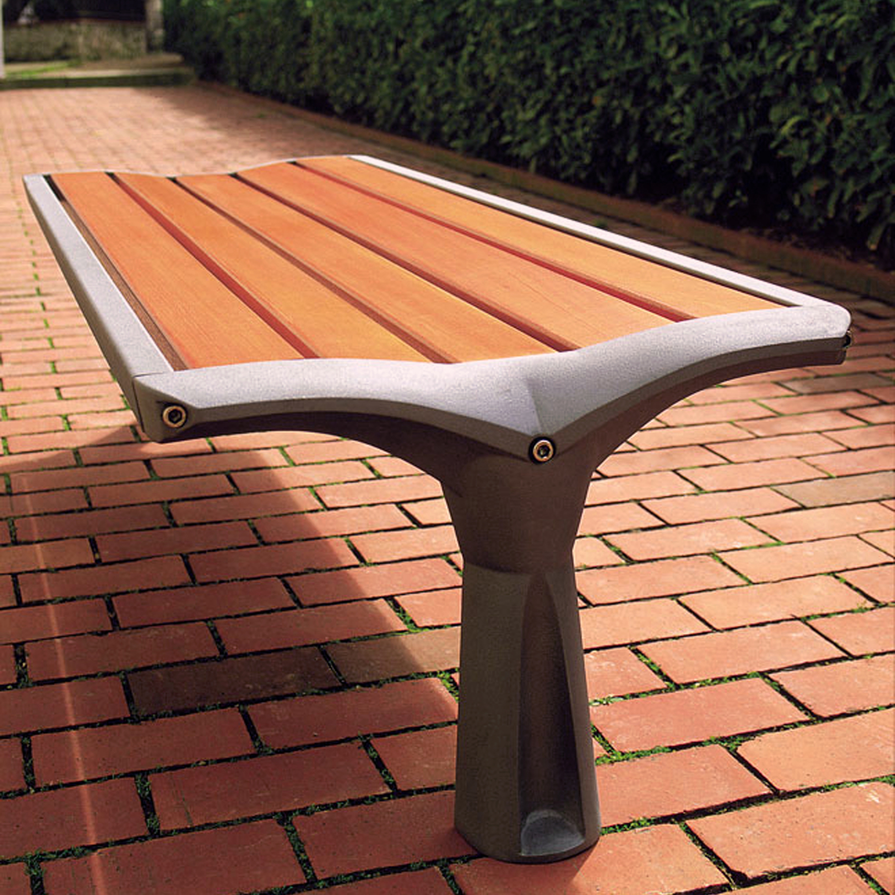 Display product Vesta wooden backless bench from manufacturer Concept Urbain